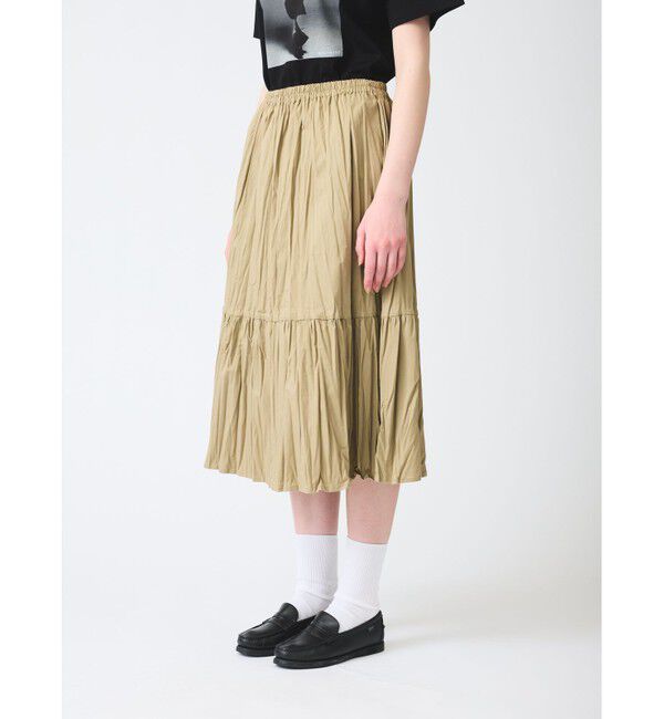 mizuiro ind「mizuiro ind ワッシャープリーツティアードスカート」|スカート|