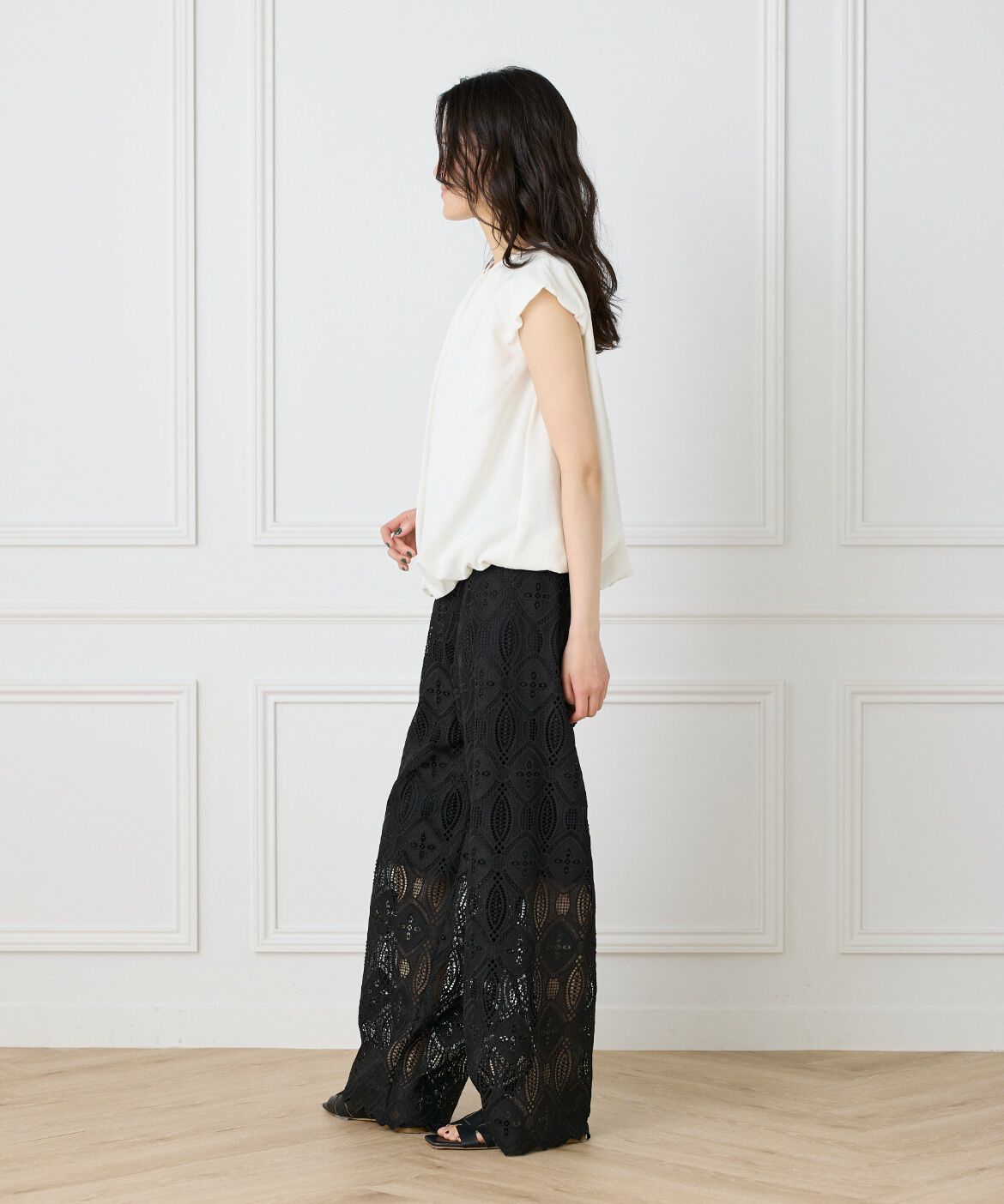 INED「《大きいサイズ》バルーンブラウス」|シャツ・ブラウス|