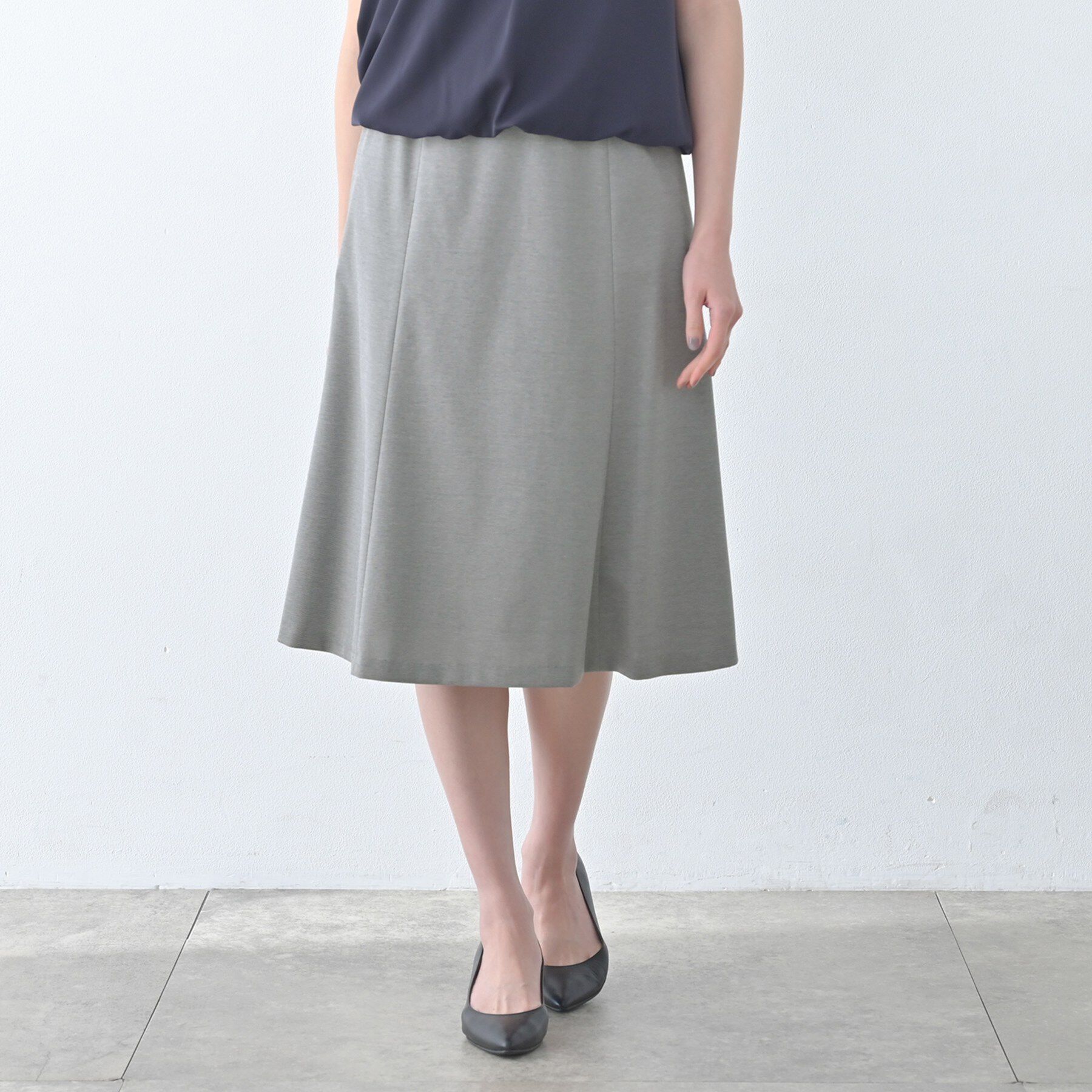 UNTITLED「ジャージマーメイドスカート」|スカート|チャコールグレー(6