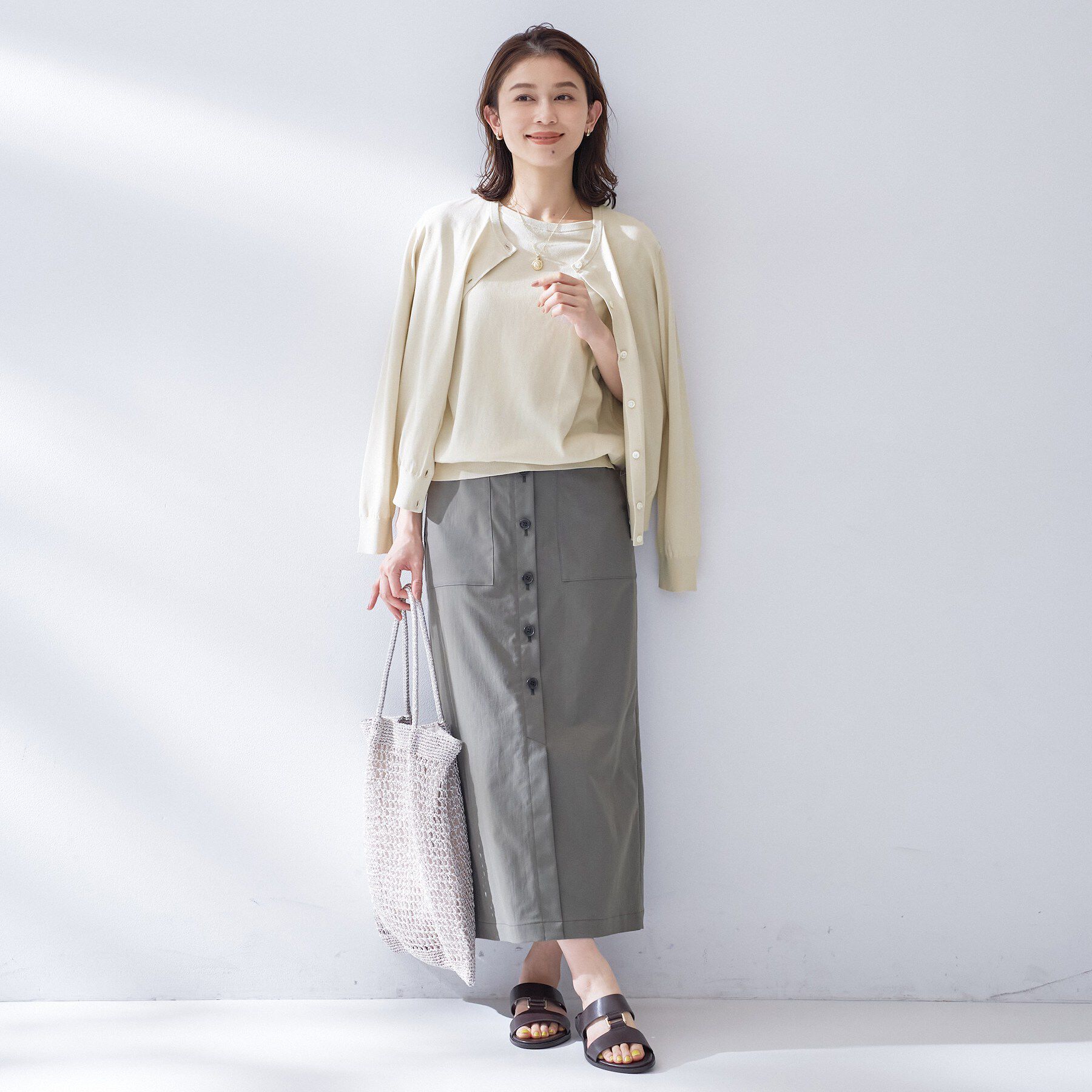 UNTITLED「コットンベーシックニット」|ニット・セーター|