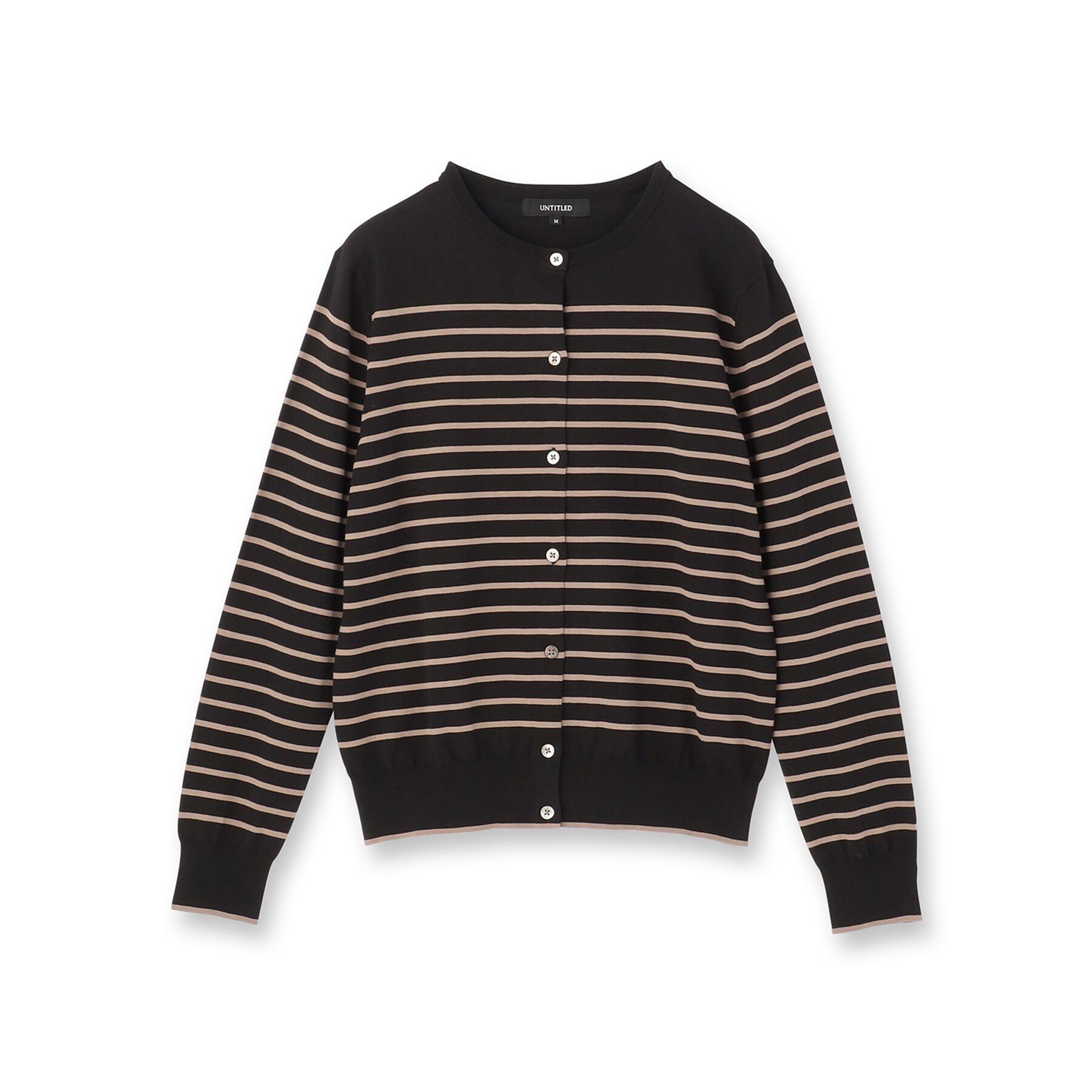 UNTITLED「コットンクルーネックカーディガン」|カーディガン|