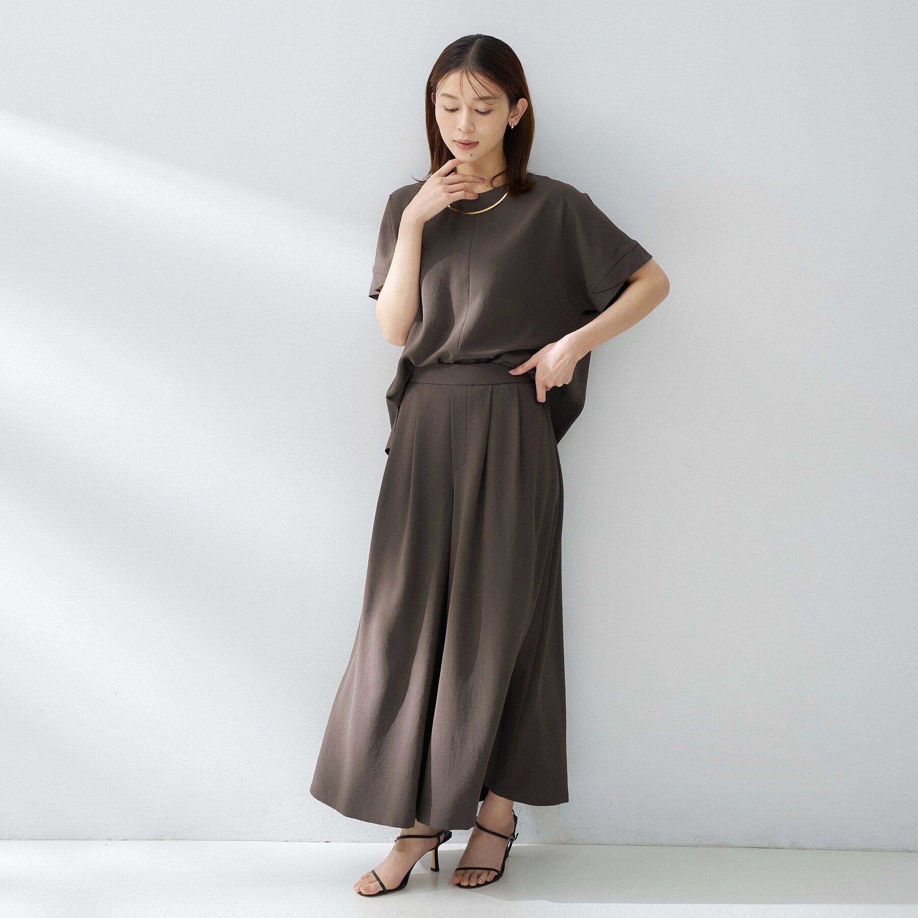 UNTITLED「【夏の名品セットアップが今年も登場！/はっ水/遮熱】リラクミスト ガウチョパンツ」|その他|