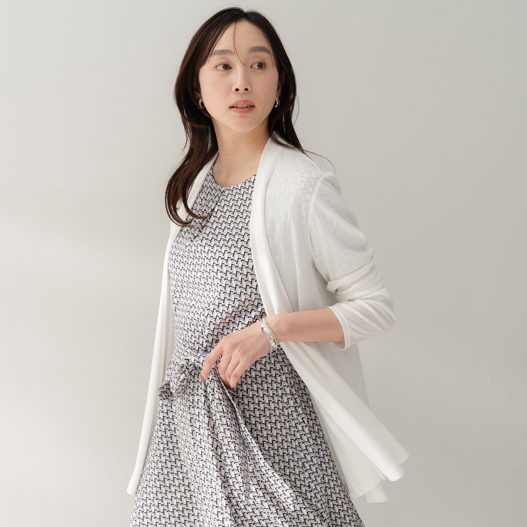 UNTITLED「フライスジャージカーディガン」|カーディガン|オフホワイト(003