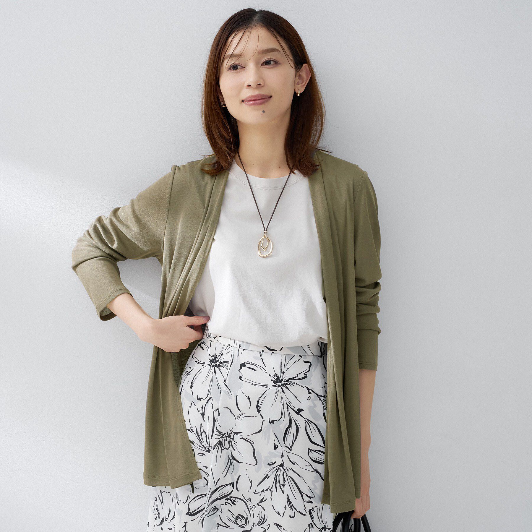 UNTITLED「フライスジャージカーディガン」|カーディガン|