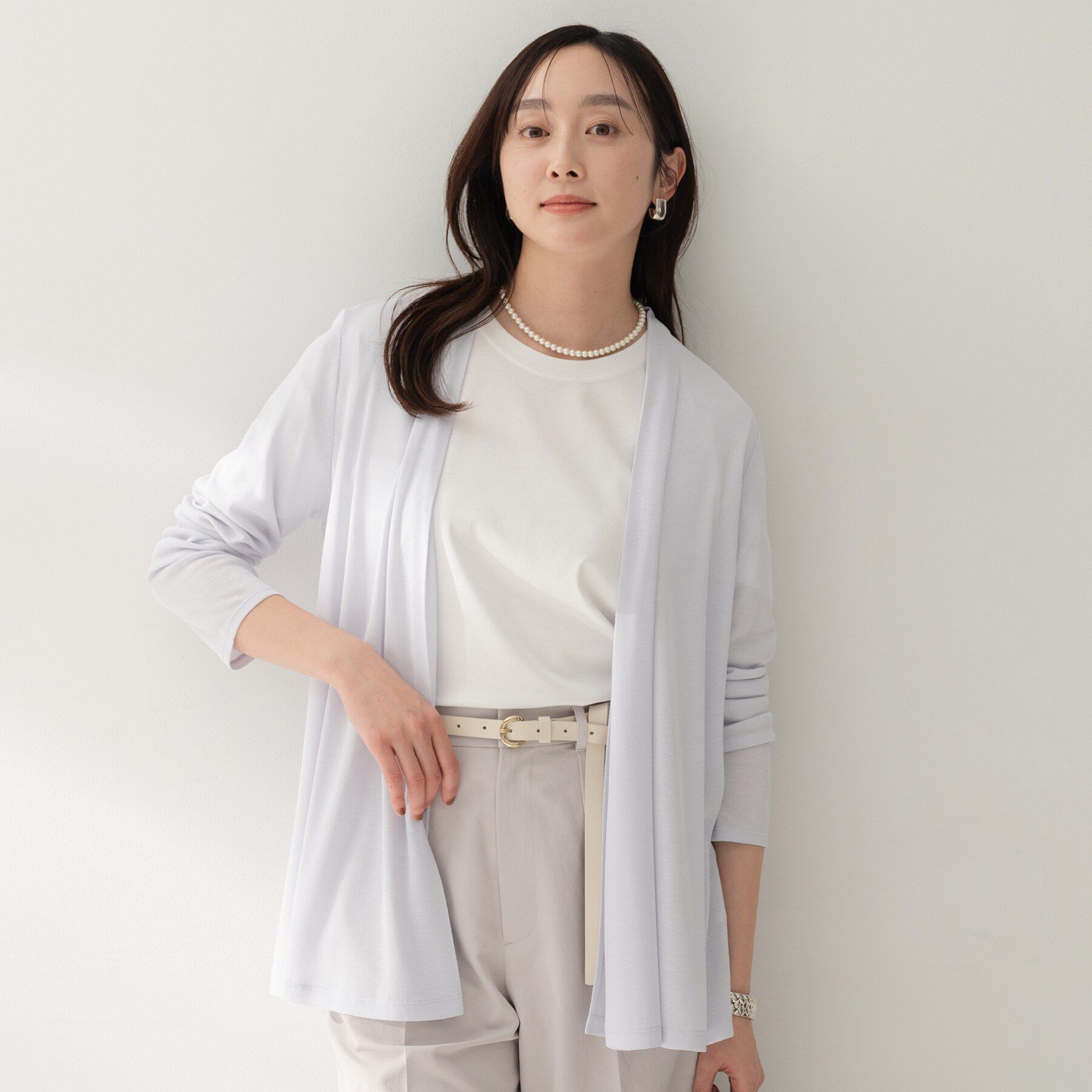 UNTITLED「フライスジャージカーディガン」|カーディガン|サックスブルー(09