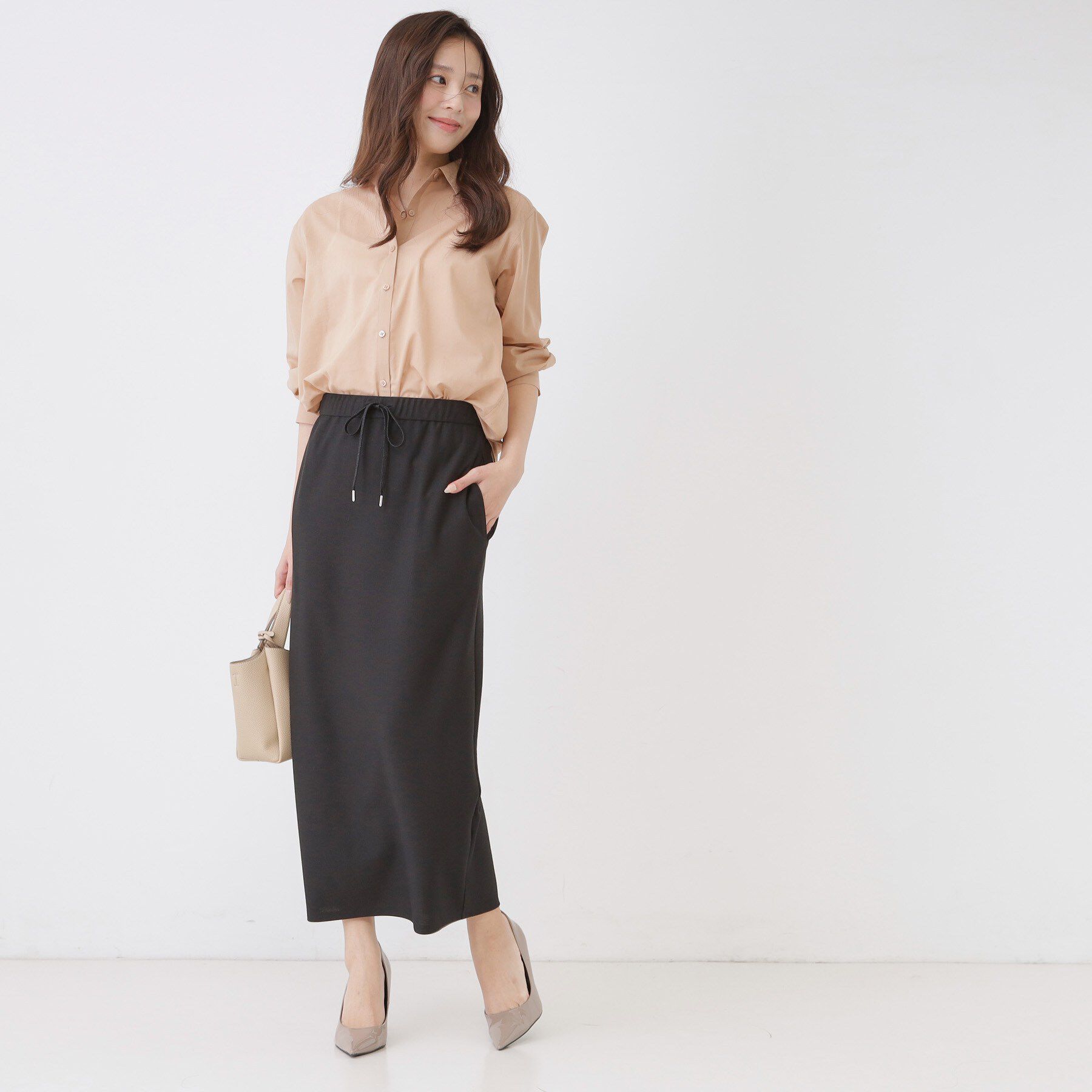 COUP DE CHANCE「【手洗い可／日本製】ジャージ素材ナローロングスカート」|スカート|