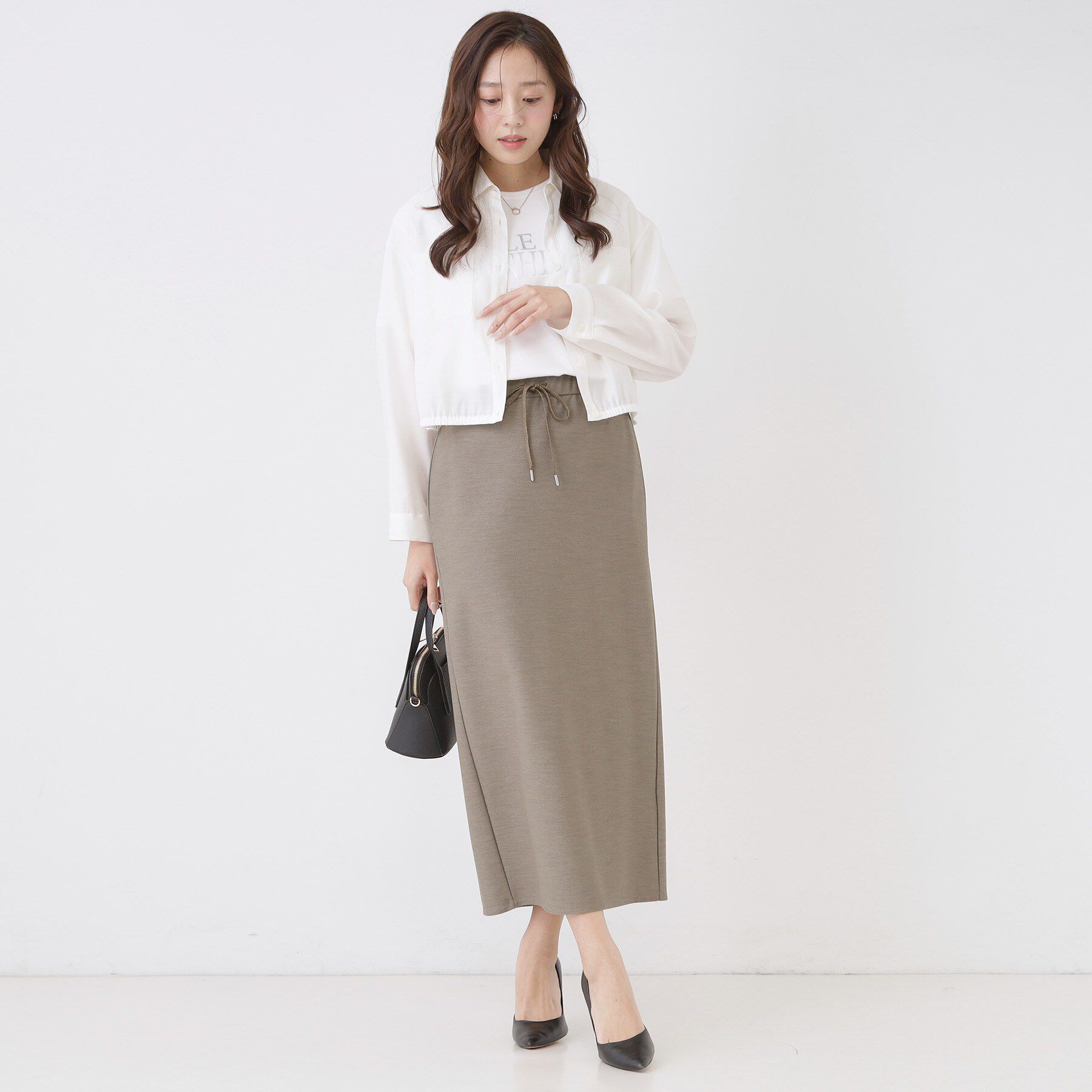 COUP DE CHANCE「【手洗い可／日本製】ジャージ素材ナローロングスカート」|スカート|