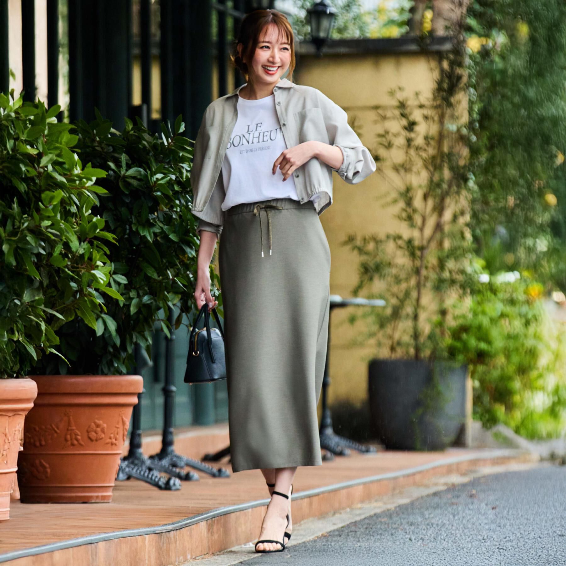 COUP DE CHANCE「【手洗い可／日本製】ジャージ素材ナローロングスカート」|スカート|