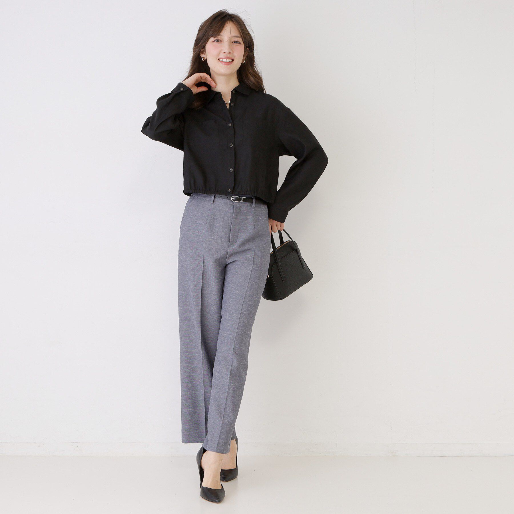 COUP DE CHANCE「【手洗い可/ショート丈】クロップドシャツ」|シャツ・ブラウス|