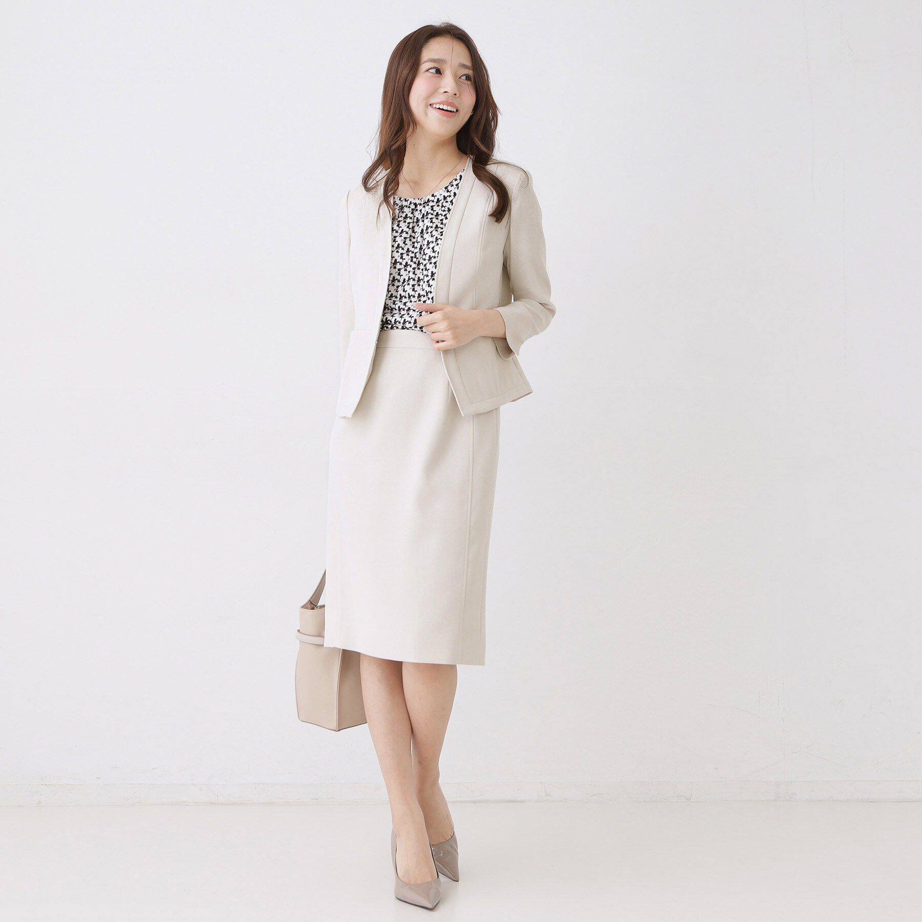 COUP DE CHANCE「【手洗い可／日本製／UVケア】リネンライク カラーレスジャケット」|ノーカラージャケット|