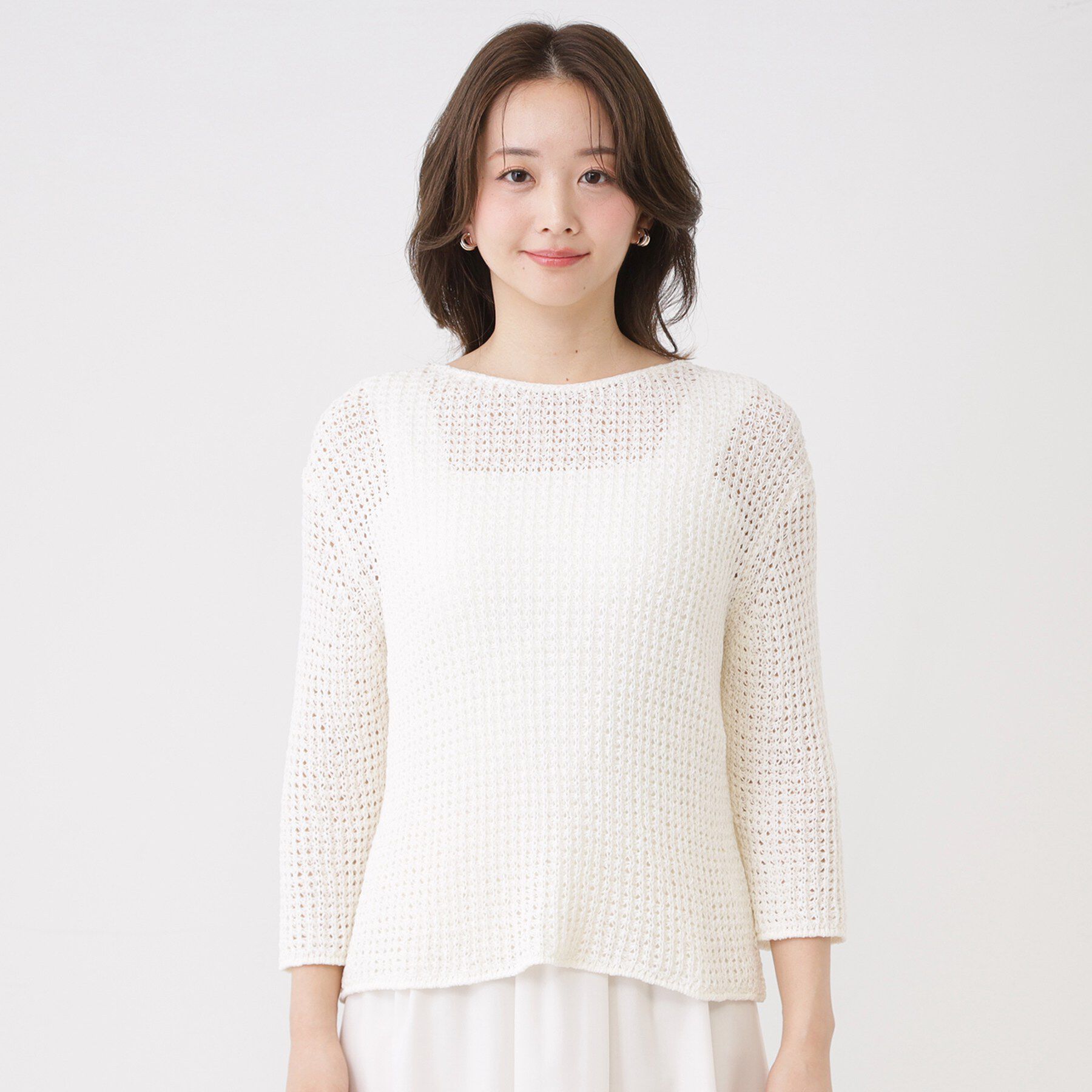 COUP DE CHANCE「【手洗い可／和紙】メッシュニット」|ニット・セーター|