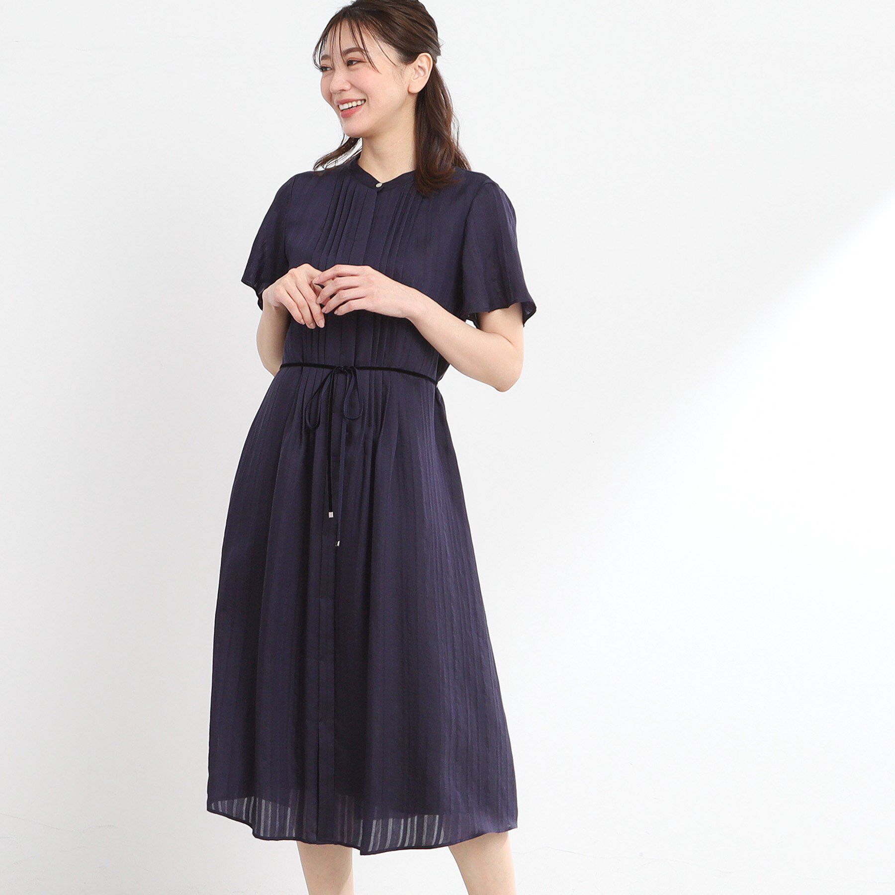 Reflect「【夏SALE／手洗い可】シャドーボーダーワンピース」|ワンピース|