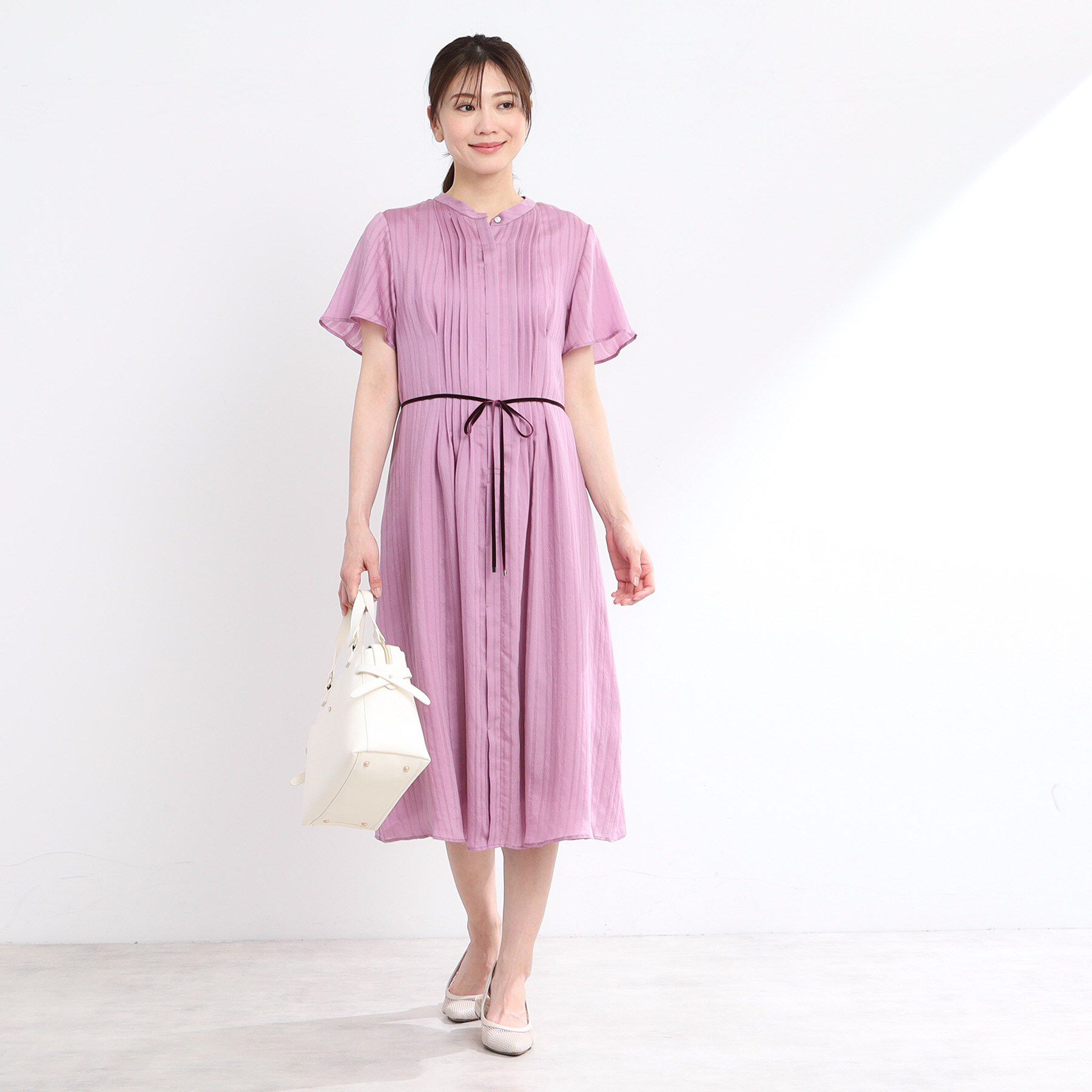 Reflect「【夏SALE／手洗い可】シャドーボーダーワンピース」|ワンピース|