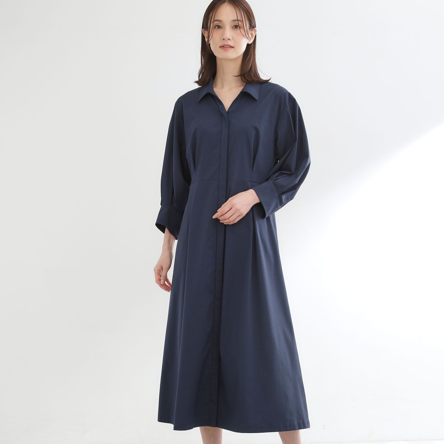 Reflect「タイプライターシャツロングワンピース」|ワンピース|