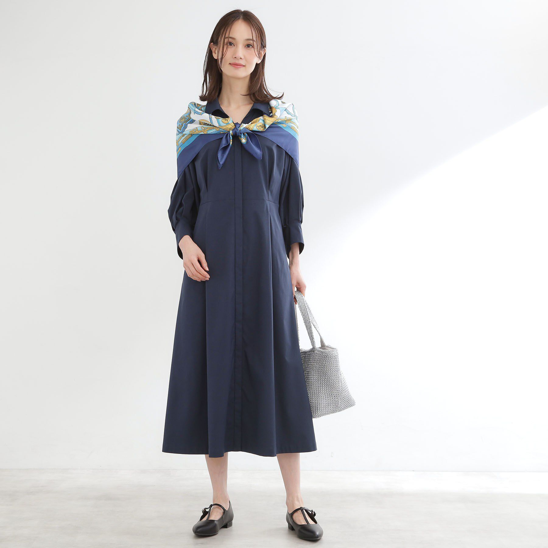 Reflect「タイプライターシャツロングワンピース」|ワンピース|