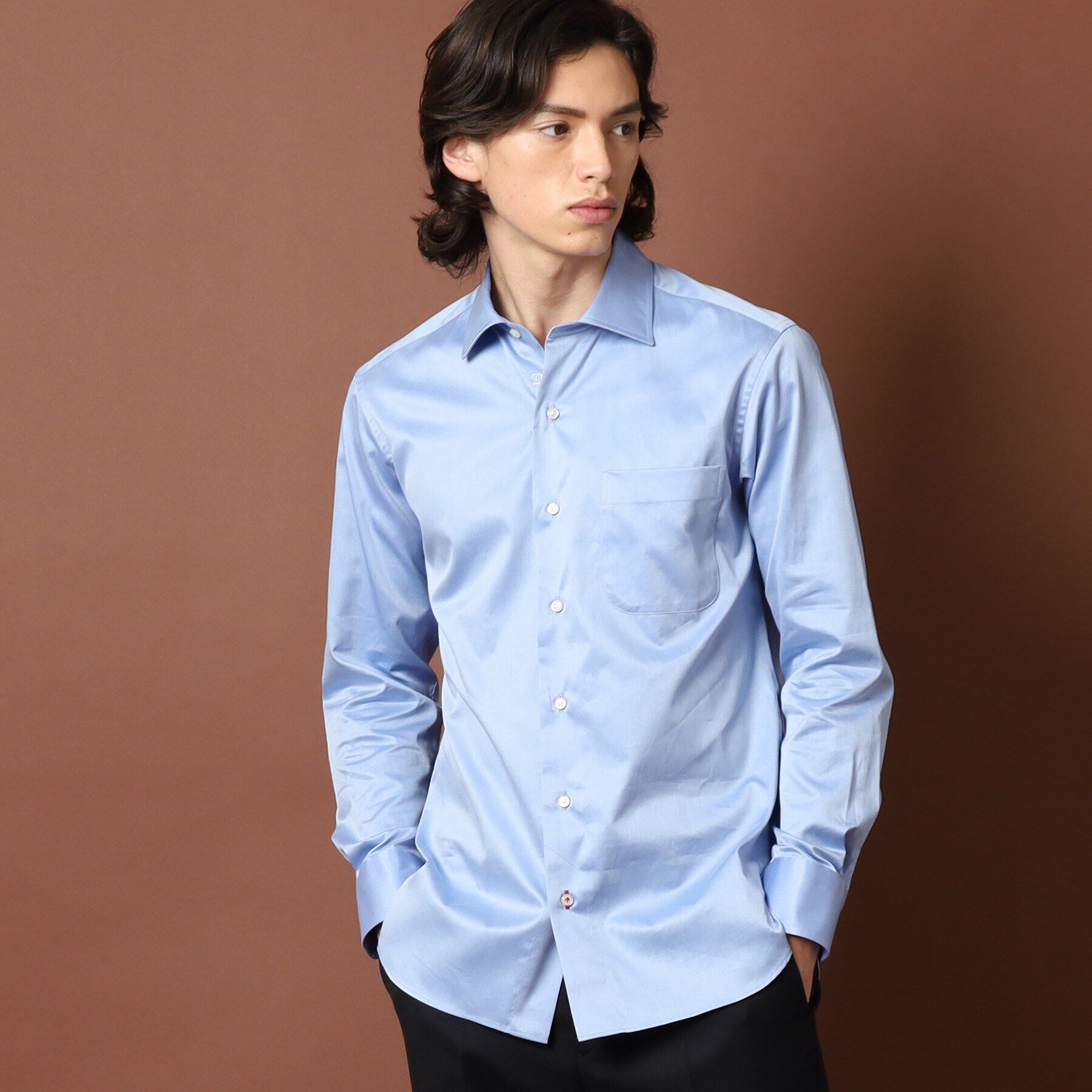 DRESSTERIOR「100／2 ワイドカラーシャツ」|シャツ・ブラウス|