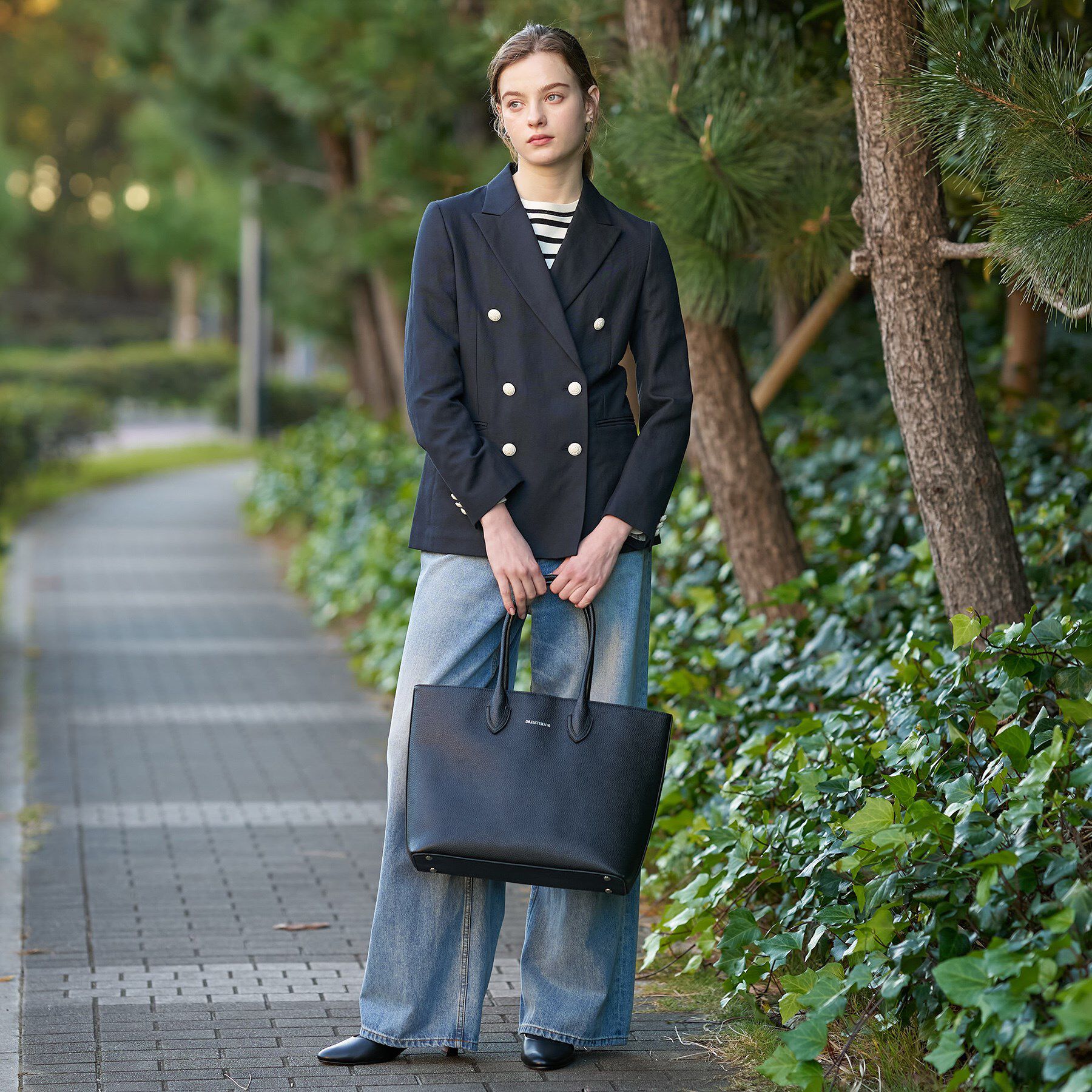 DRESSTERIOR「【セットアップ可】リネンブレンドダブルブレストジャケット」|テーラードジャケット|