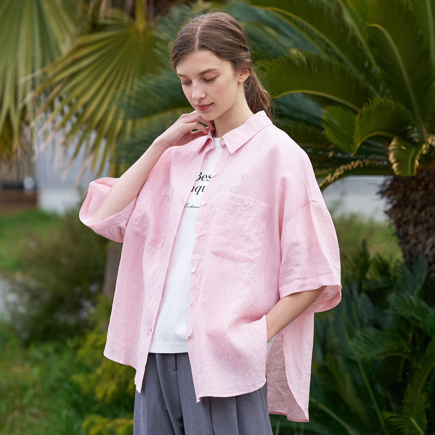 DRESSTERIOR「ピュアラミー シャツ」|シャツ・ブラウス|ライトピンク(070