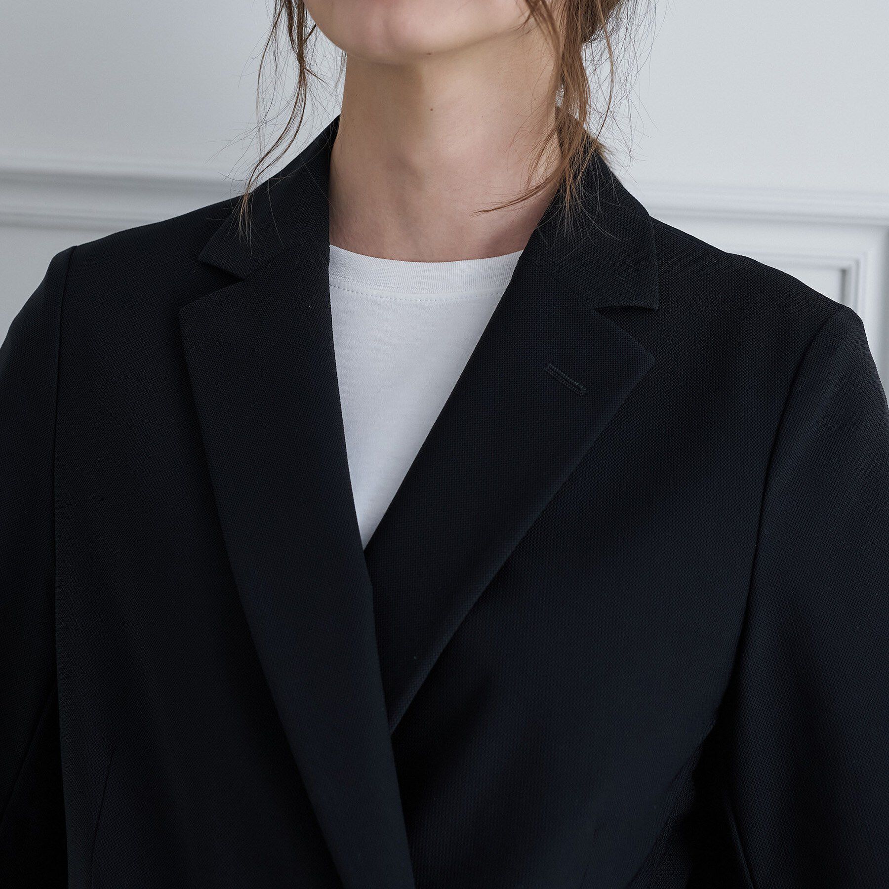 DRESSTERIOR「【接触冷感/UVカット/ウォッシャブル】エアトールハーフスリーブダブルジャケット」|テーラードジャケット|