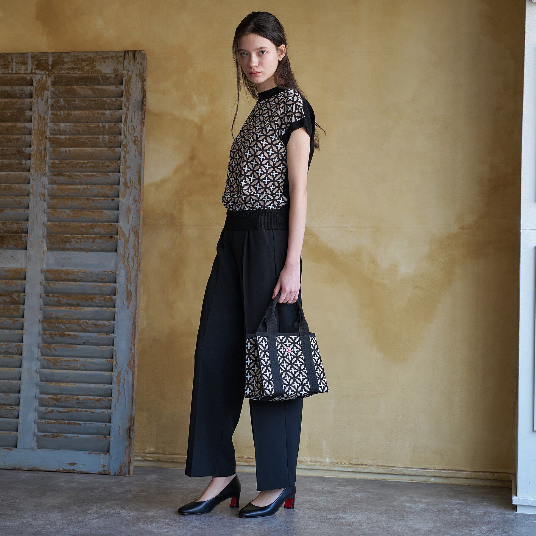 DRESSTERIOR「【otonaMUSE5月号掲載/ウォッシャブル】オーバーラップサークルコンビフレンチニット」|ニット・セーター|