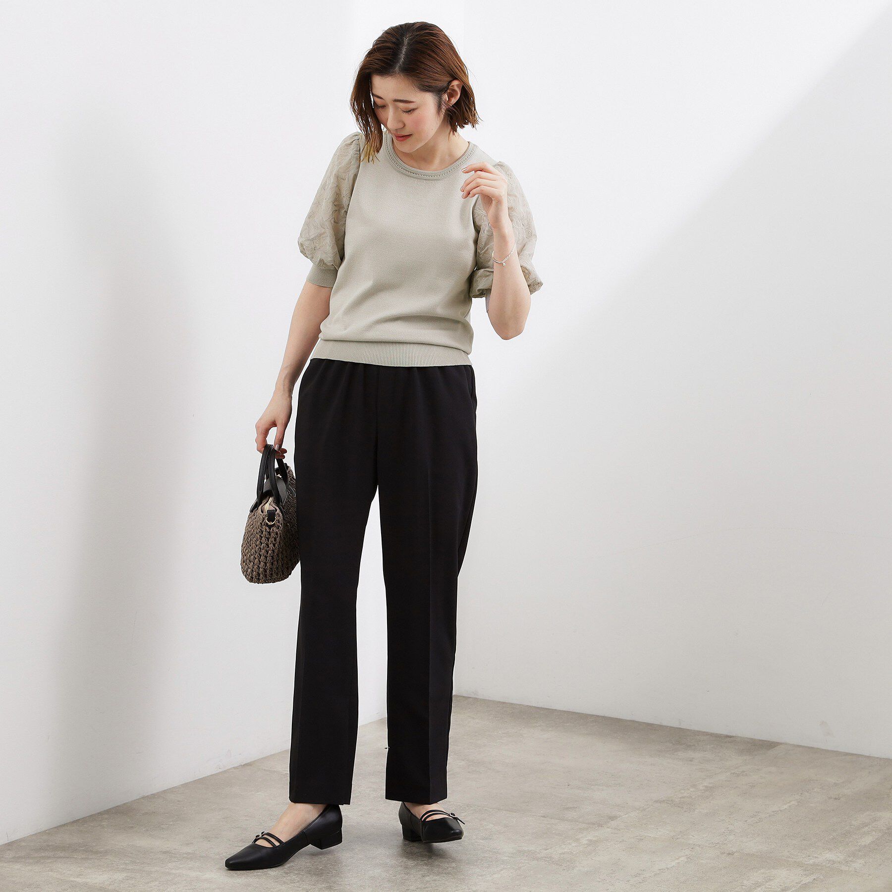 grove「一枚で着映える大人の袖コンシャスニット」|ニット・セーター|