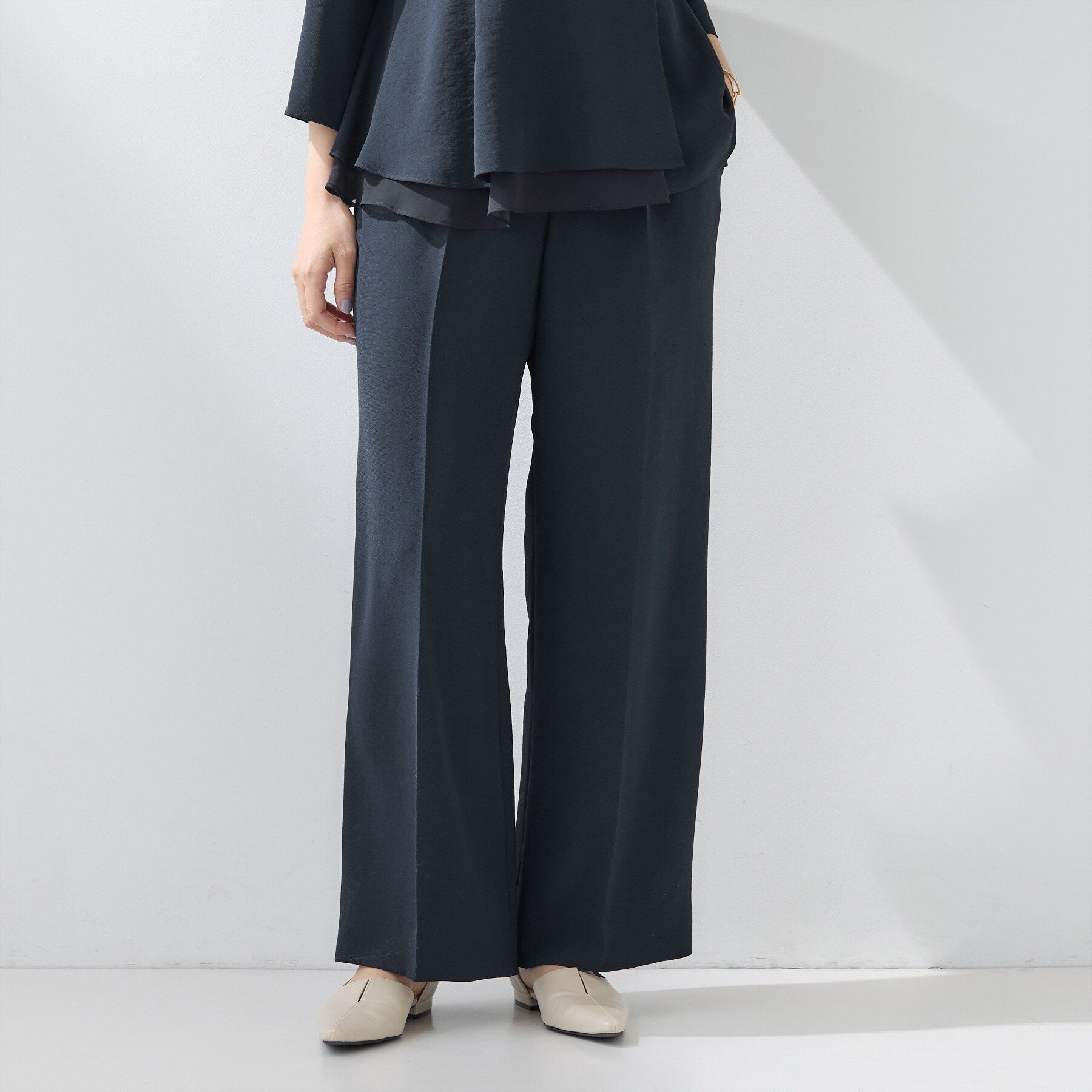 INDIVI「【洗える／UVケア／SETUP可】着る日傘ワイドパンツ」|その他|