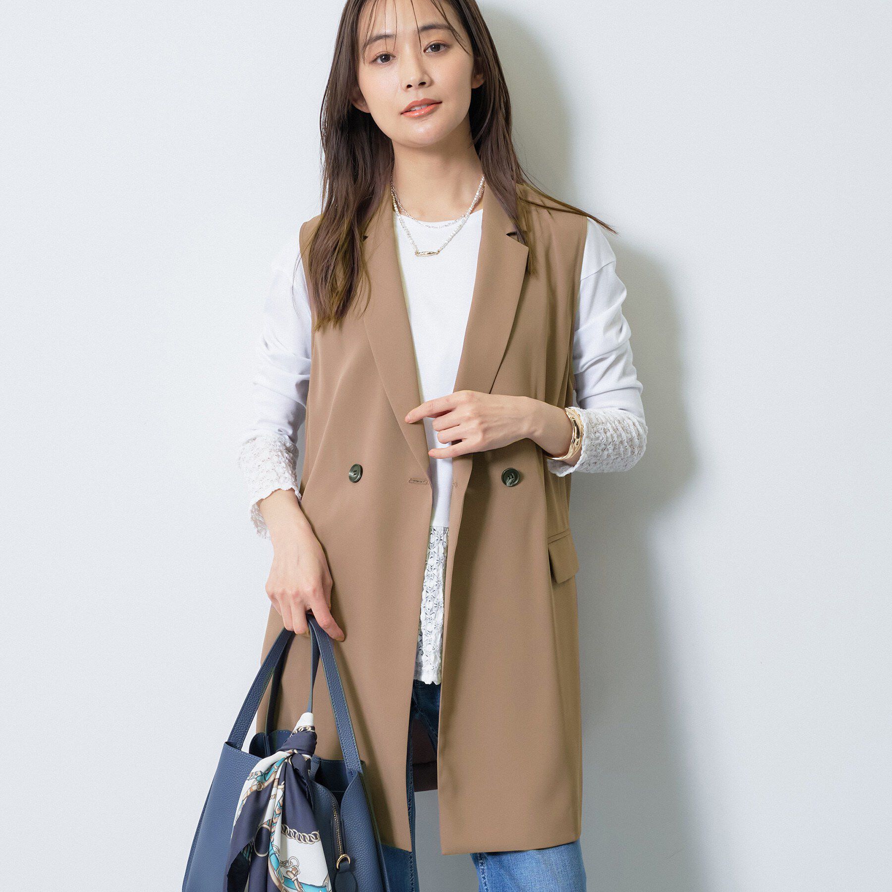 INDIVI「【さらに軽く軽快！／着る日傘】颯爽ジレジャケット」|ベスト・ジレ|