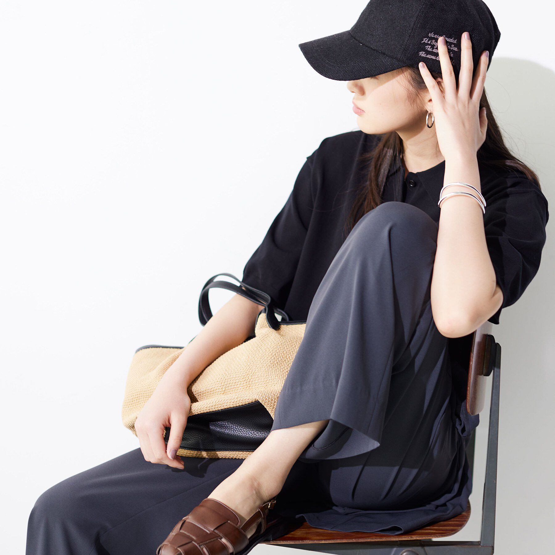 INDIVI「【さらに軽く軽快！／着る日傘】イージーワイドパンツ」|その他|