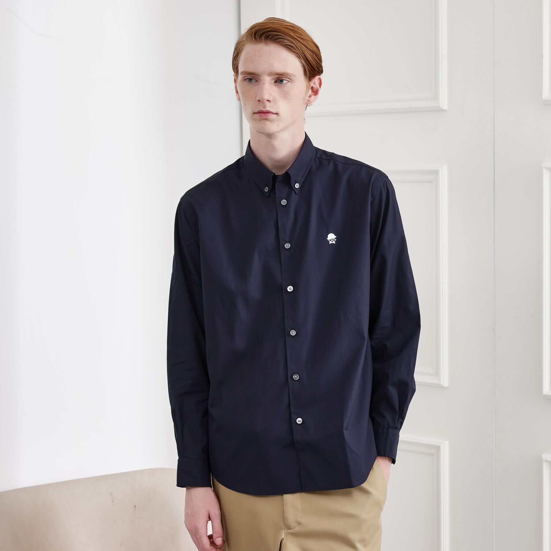 TAKEO KIKUCHI「【LIMITED】ワンポイント刺繍ボタンダウンシャツ」|シャツ・ブラウス|ネイビー(094)