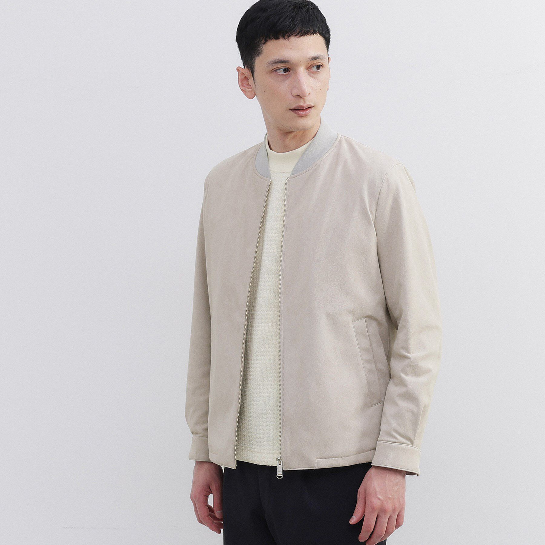 TAKEO KIKUCHI「アマレッタ（R）スウェード MA－1 ブルゾン」|ブルゾン・スタジャン|