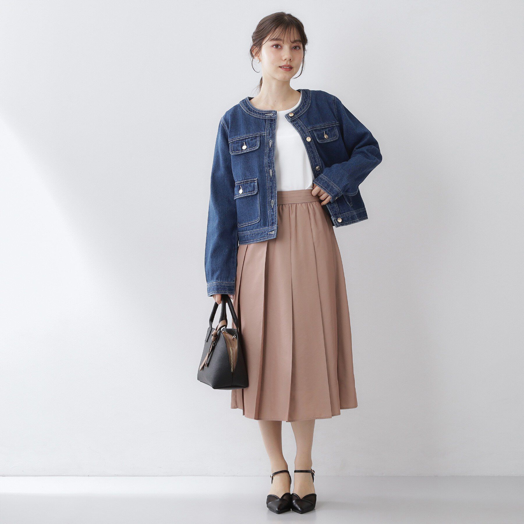 index「ミニマルノーカラーデニムジャケット【洗濯機OK】」|デニムジャケット|