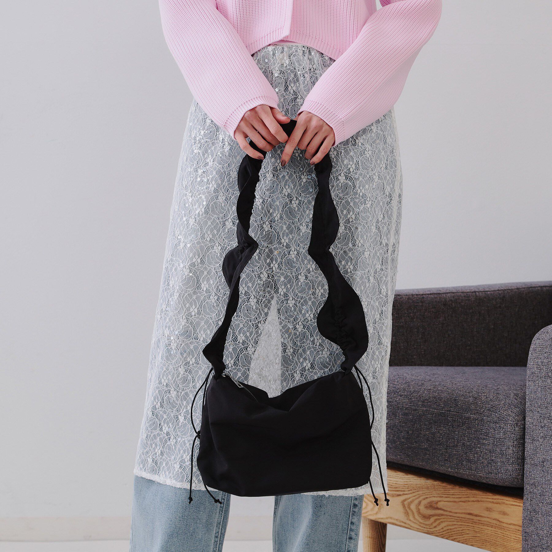 OPAQUE.CLIP「【2WAY】フリルワンハンドルショルダーバッグ」|ショルダー・メッセンジャー|