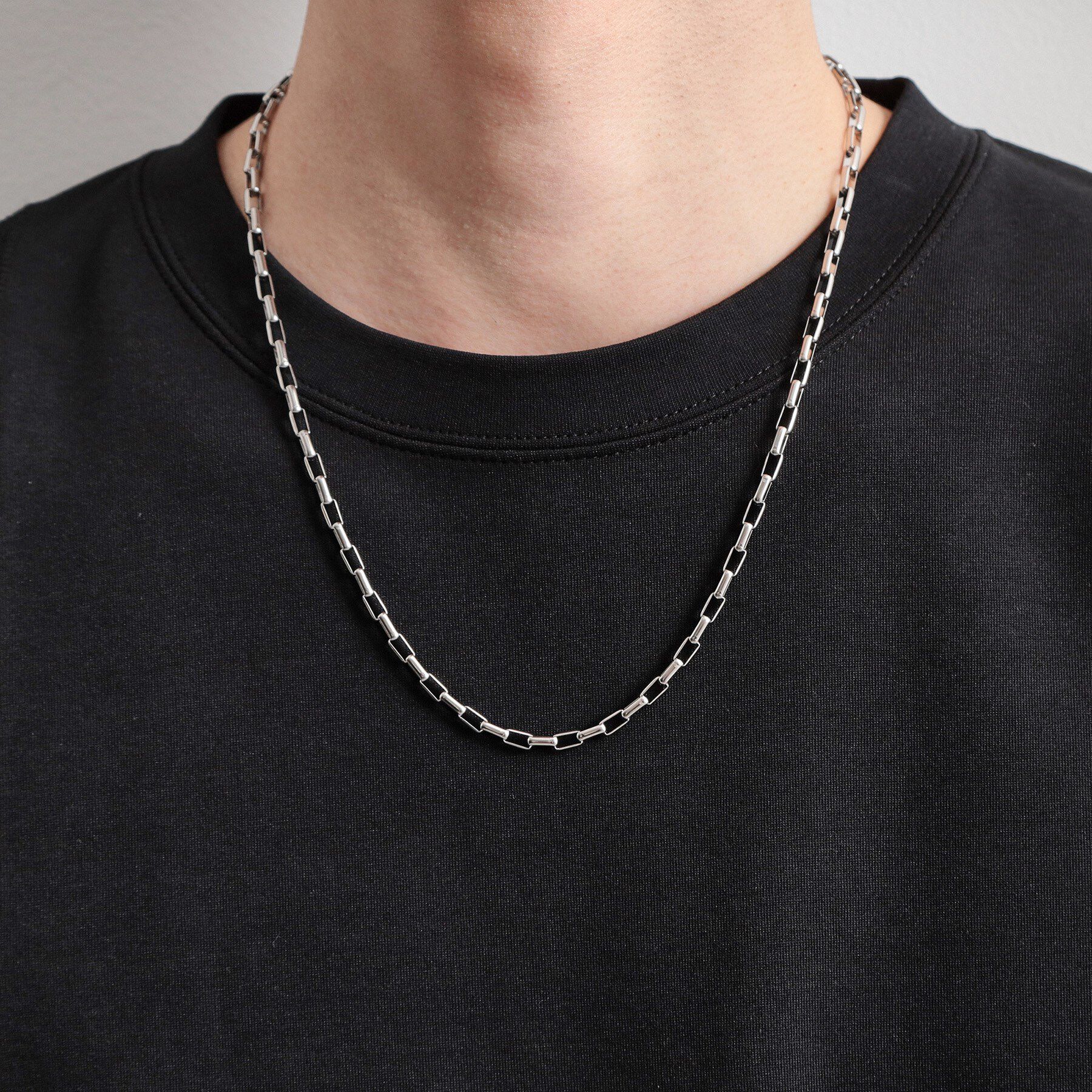 THE SHOP TK「スクエア チェーン ステンレス ネックレス 【ユニセックス】」|ネックレス|