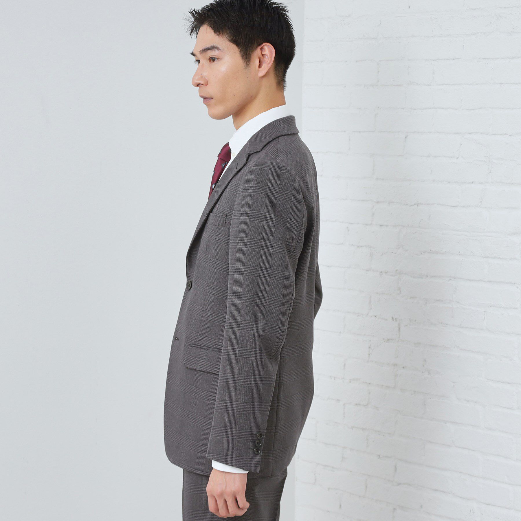 THE SHOP TK「【セットアップ可/防シワ/洗濯機OK】AVANT WOOLYグレンチェックジャケット」|テーラードジャケット|