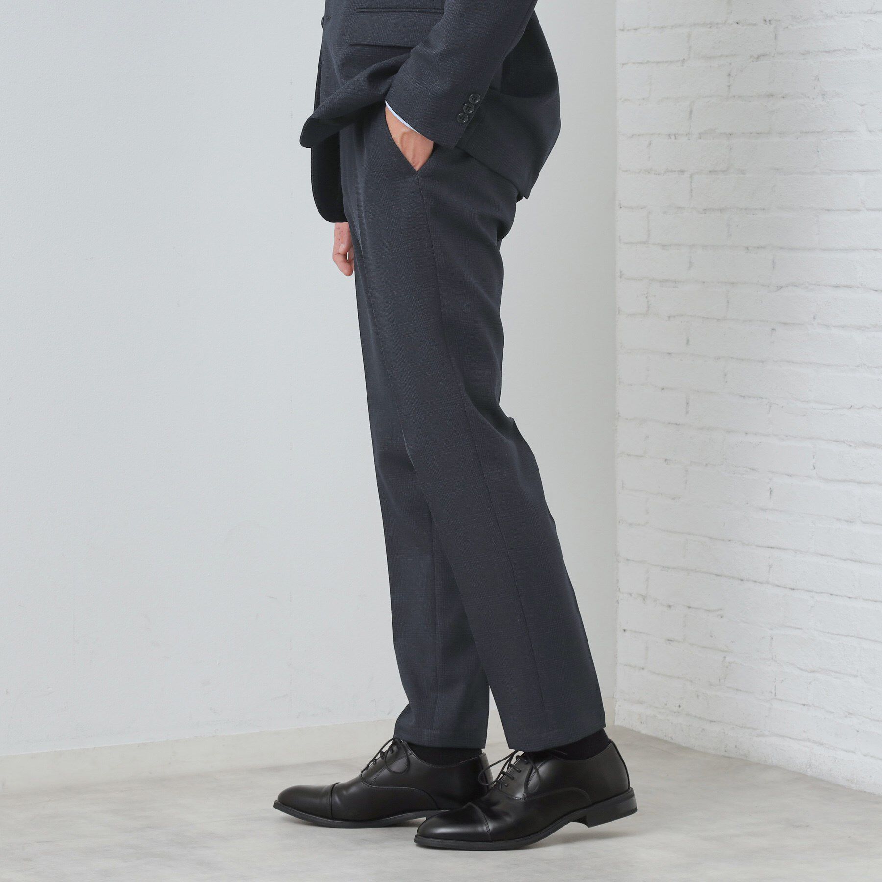 THE SHOP TK「【セットアップ可/防シワ/洗濯機OK】AVANT WOOLYグレンチェックスラックス」|その他|