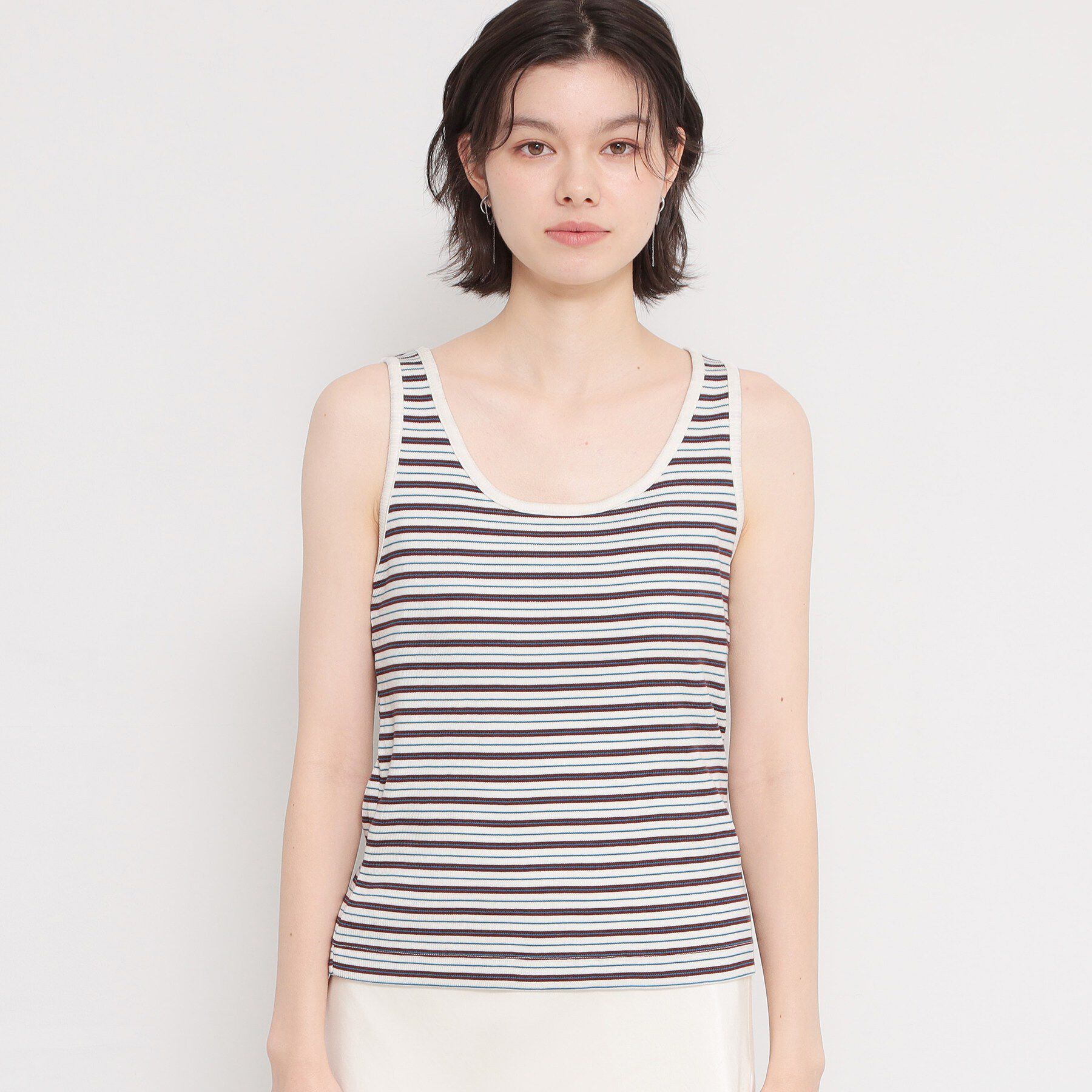 THE SHOP TK「マルチボーダーニットソータンク」|キャミソール|