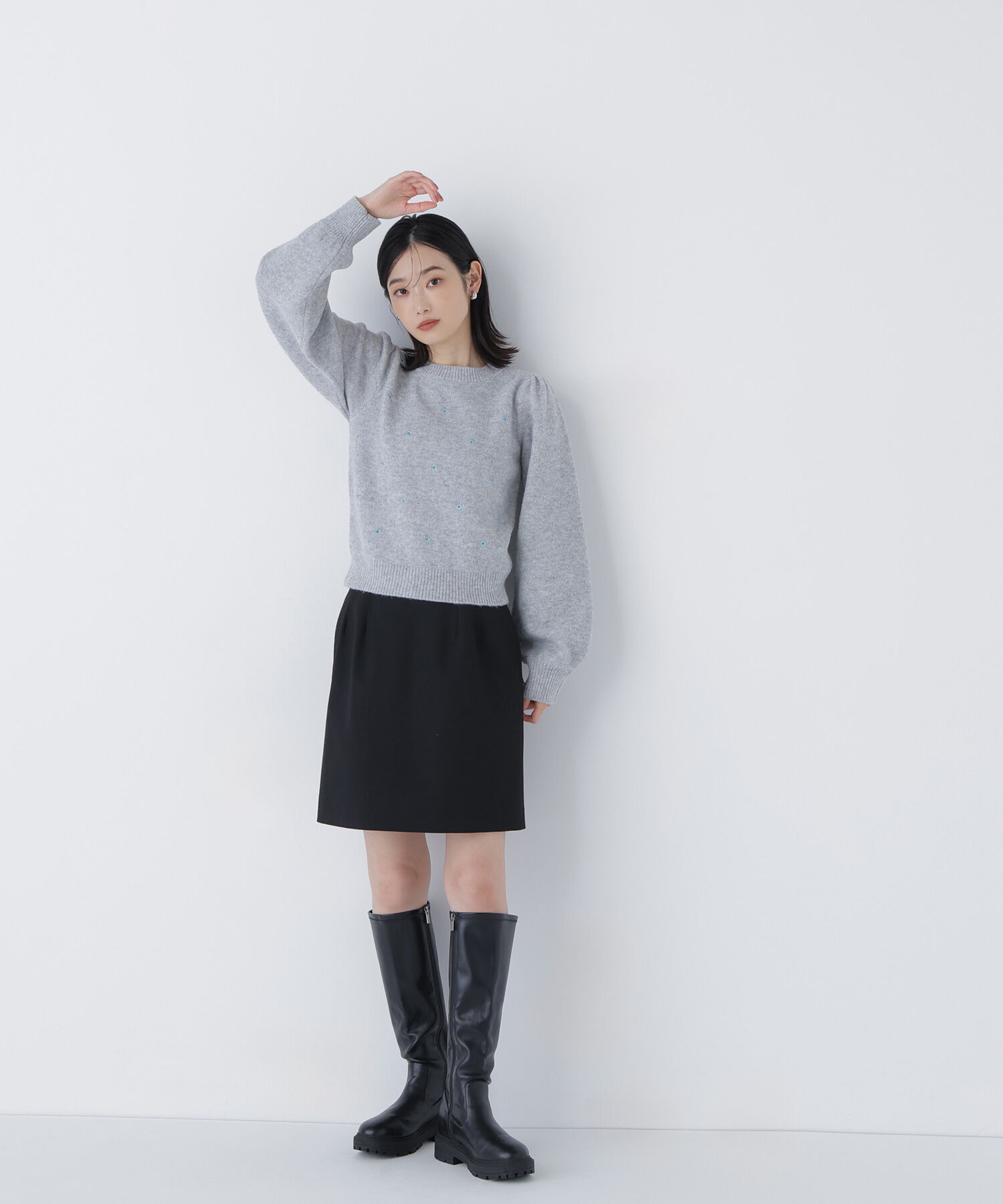  「フラワー刺繍ニット」|ニット・セーター|