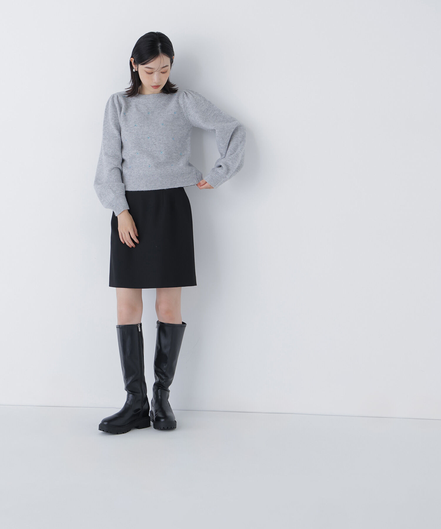  「フラワー刺繍ニット」|ニット・セーター|