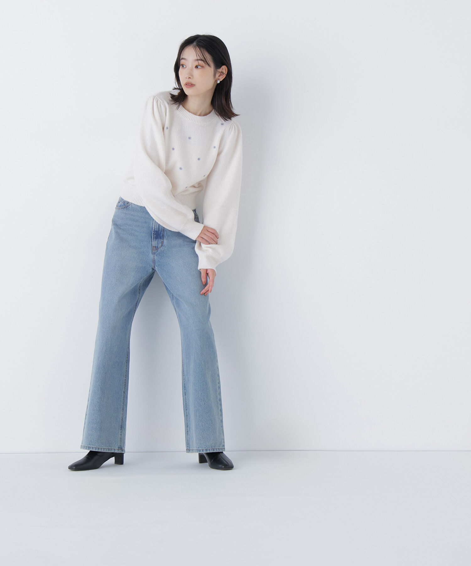  「フラワー刺繍ニット」|ニット・セーター|