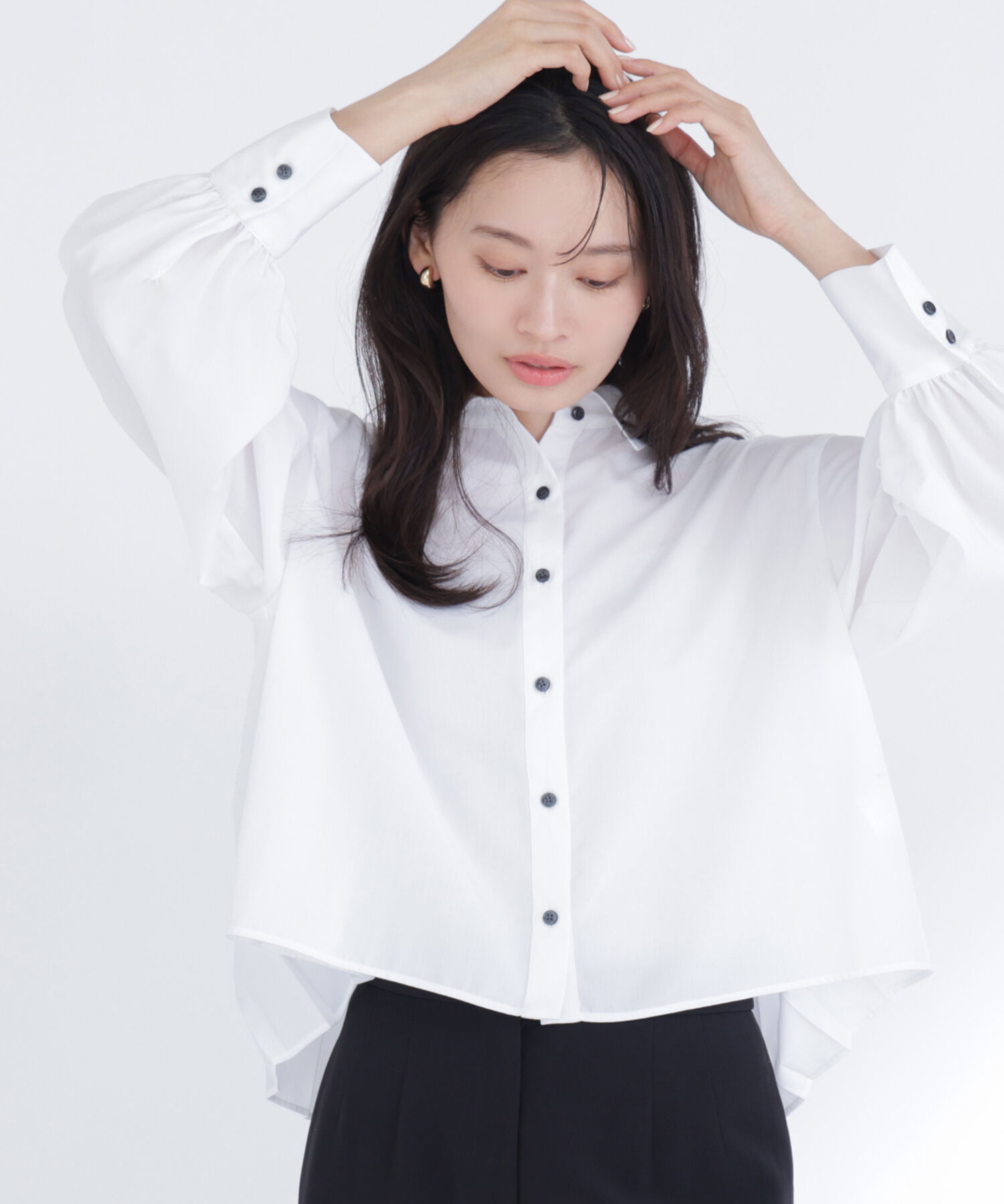  「バックプリーツデザインシャツ」|シャツ・ブラウス|