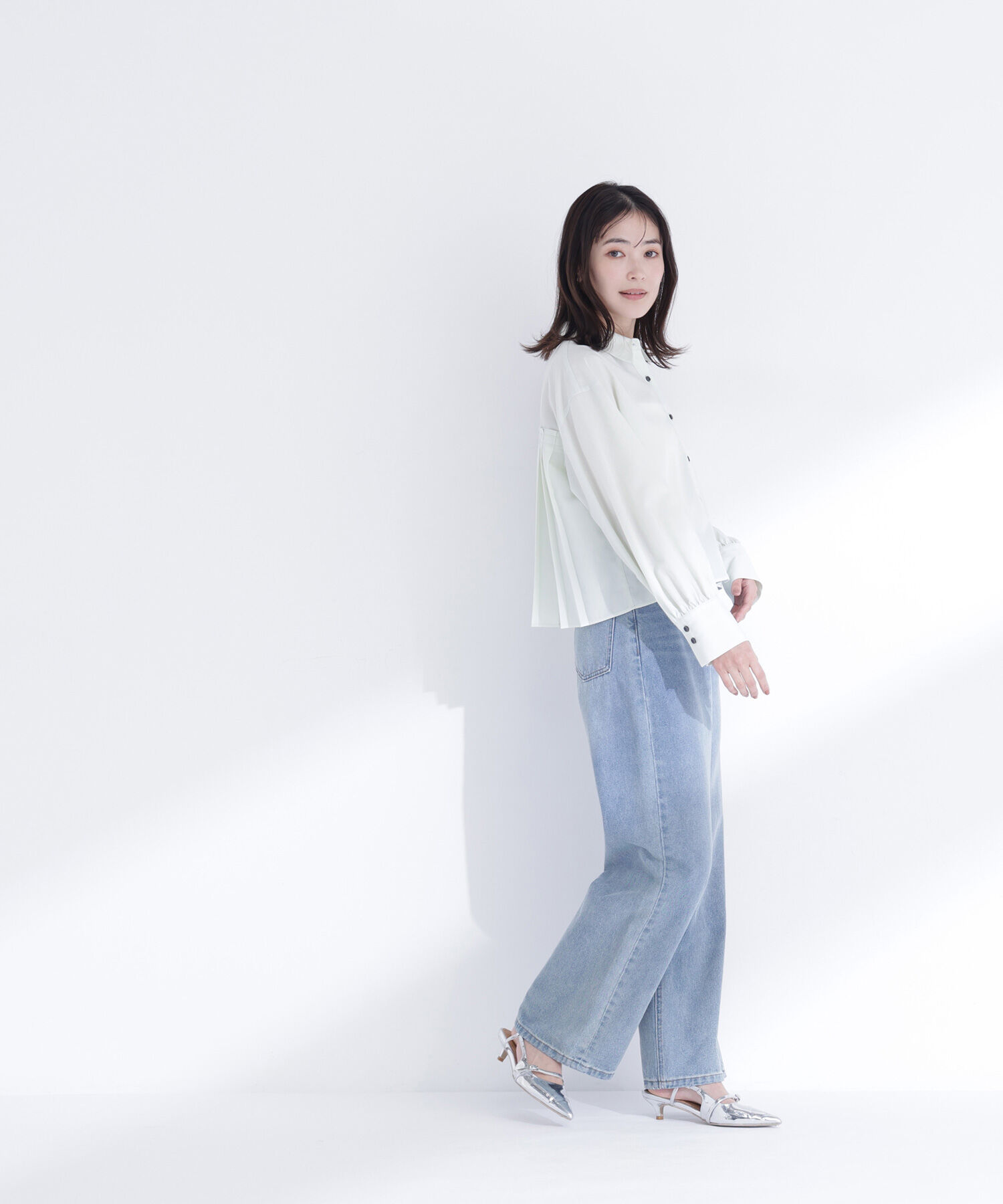  「バックプリーツデザインシャツ」|シャツ・ブラウス|