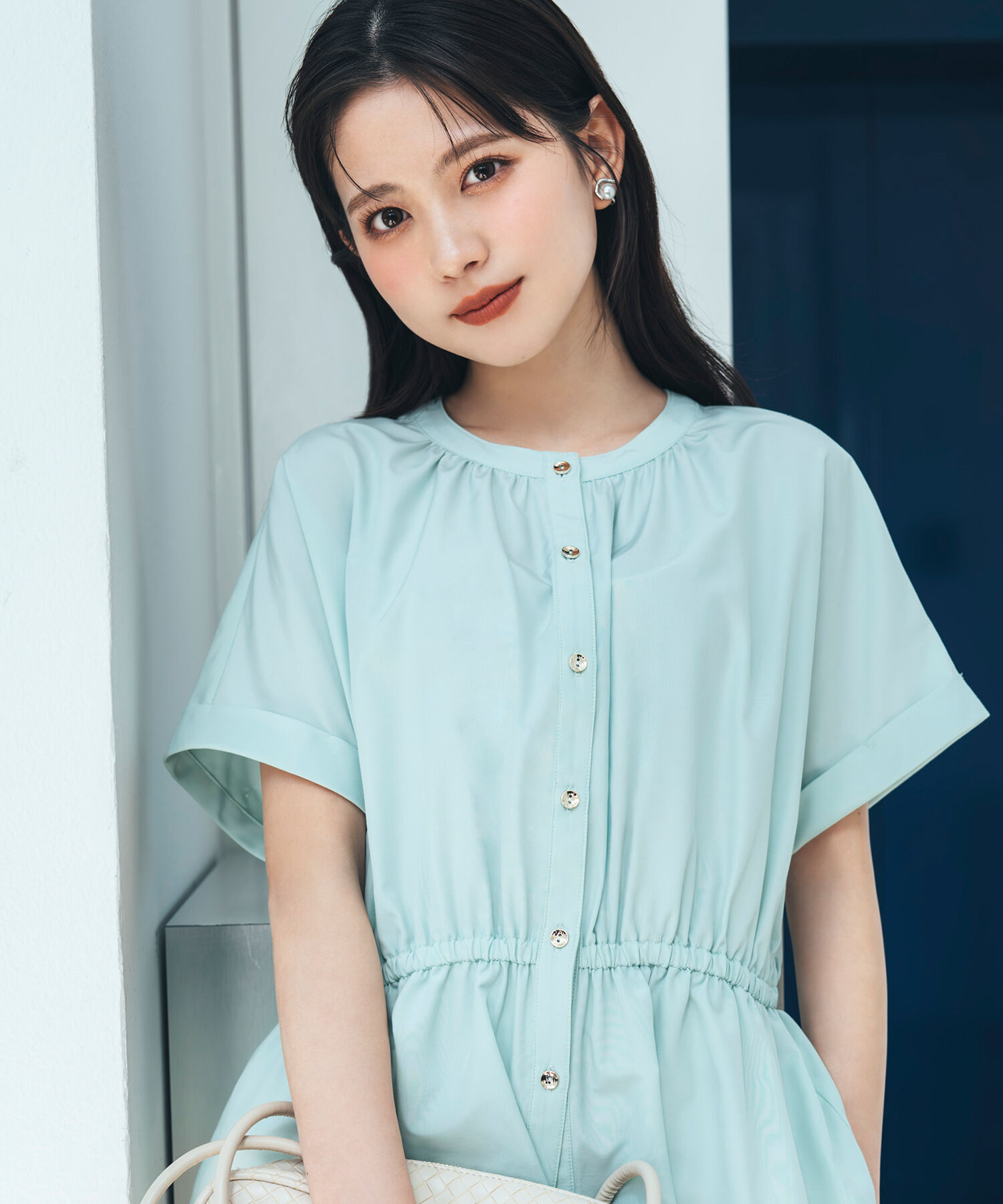  「きゅっとふわっと。全部盛りブラウス」|シャツ・ブラウス|ミント