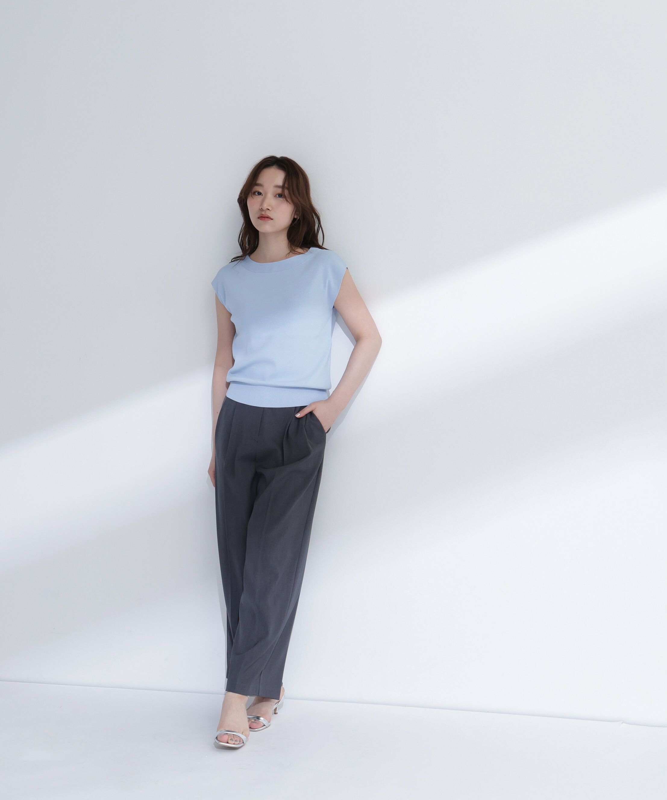  「総針ベーシックニット ボートネック」|ニット・セーター|