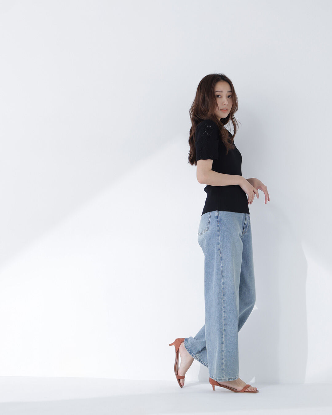  「柄編みスリーブニット」|ニット・セーター|