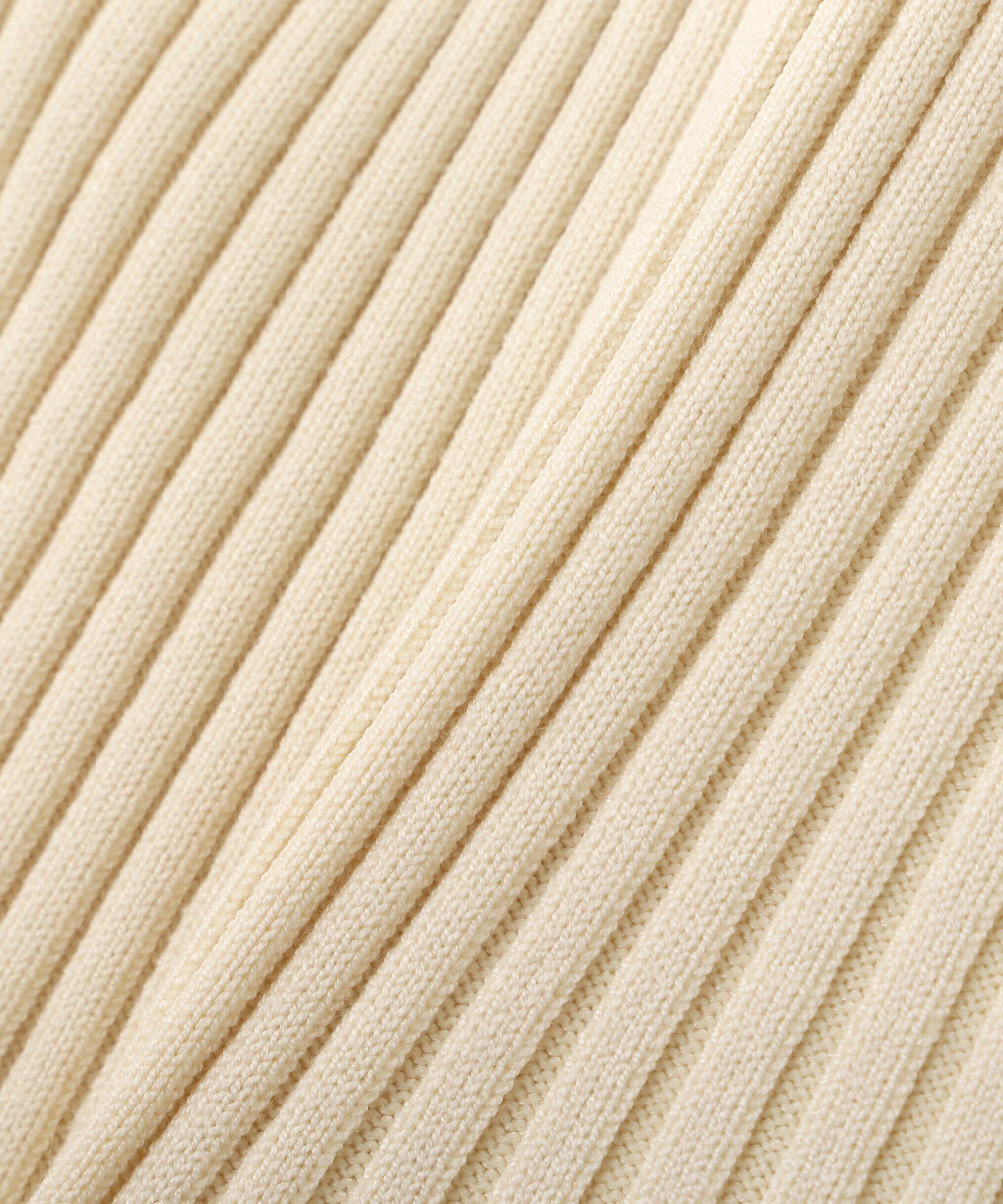  「バイカースタンド配色リブニットベスト」|ニット・セーター|