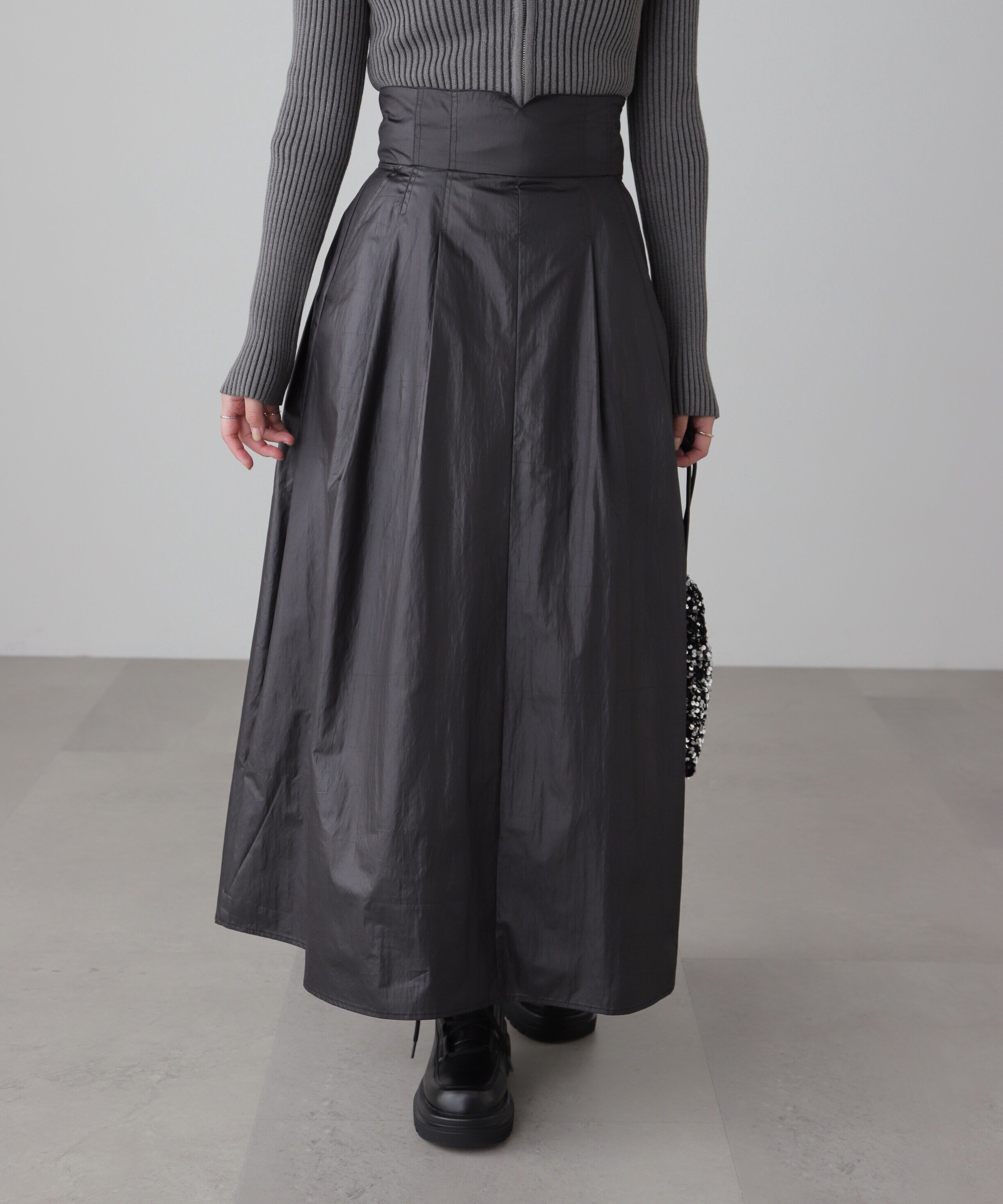  「ハイウエストタックスカート」|スカート|