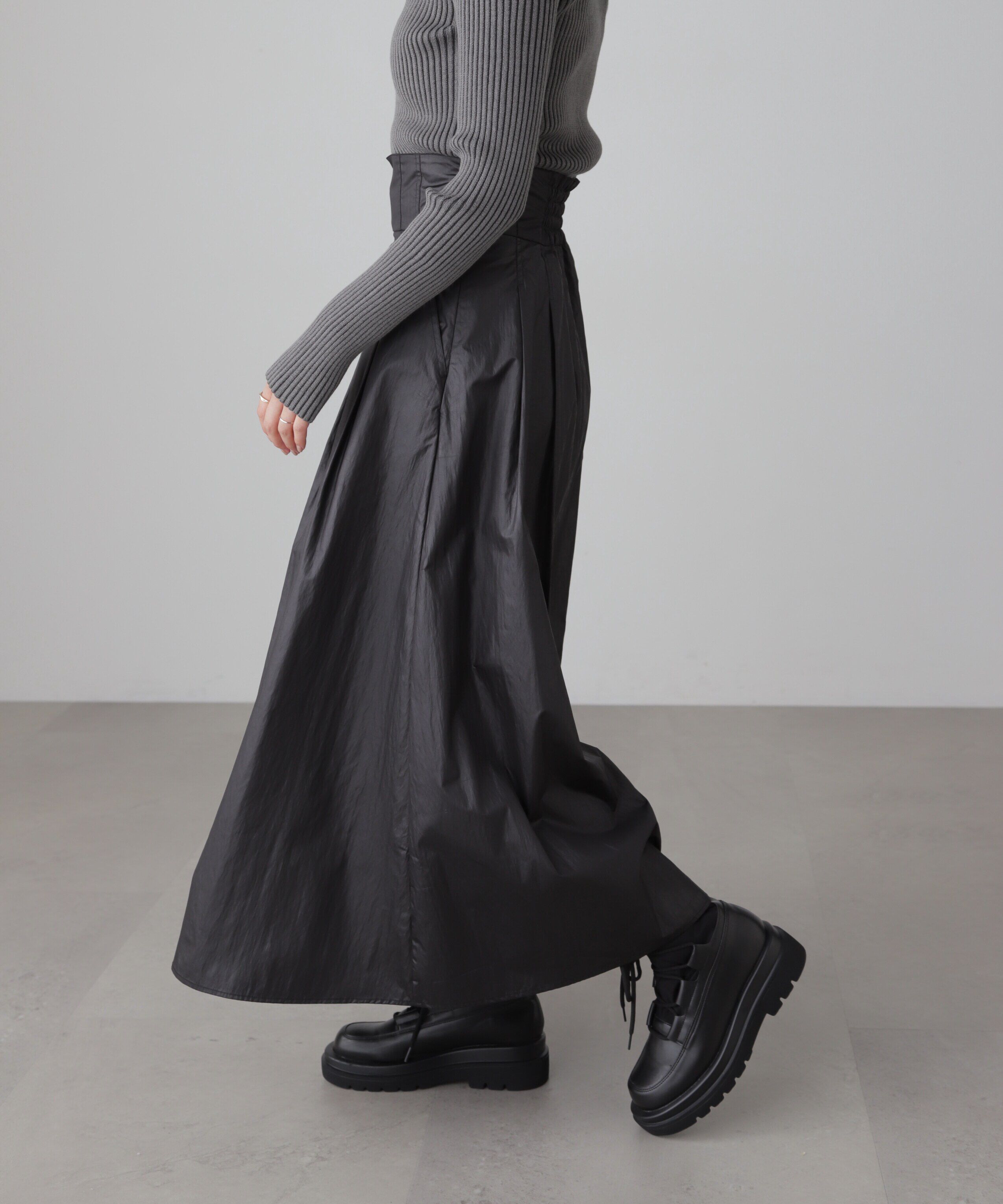  「ハイウエストタックスカート」|スカート|