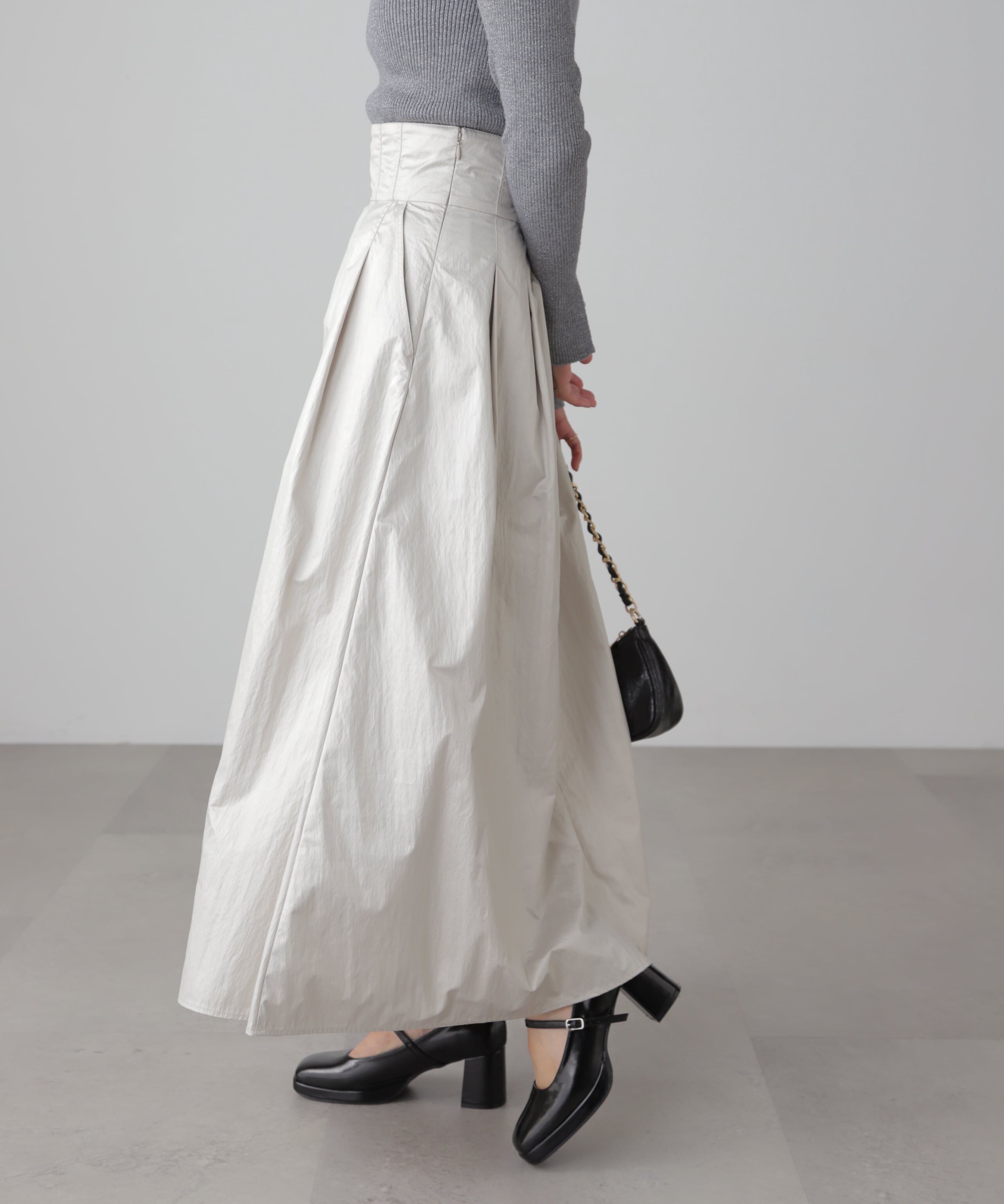  「ハイウエストタックスカート」|スカート|