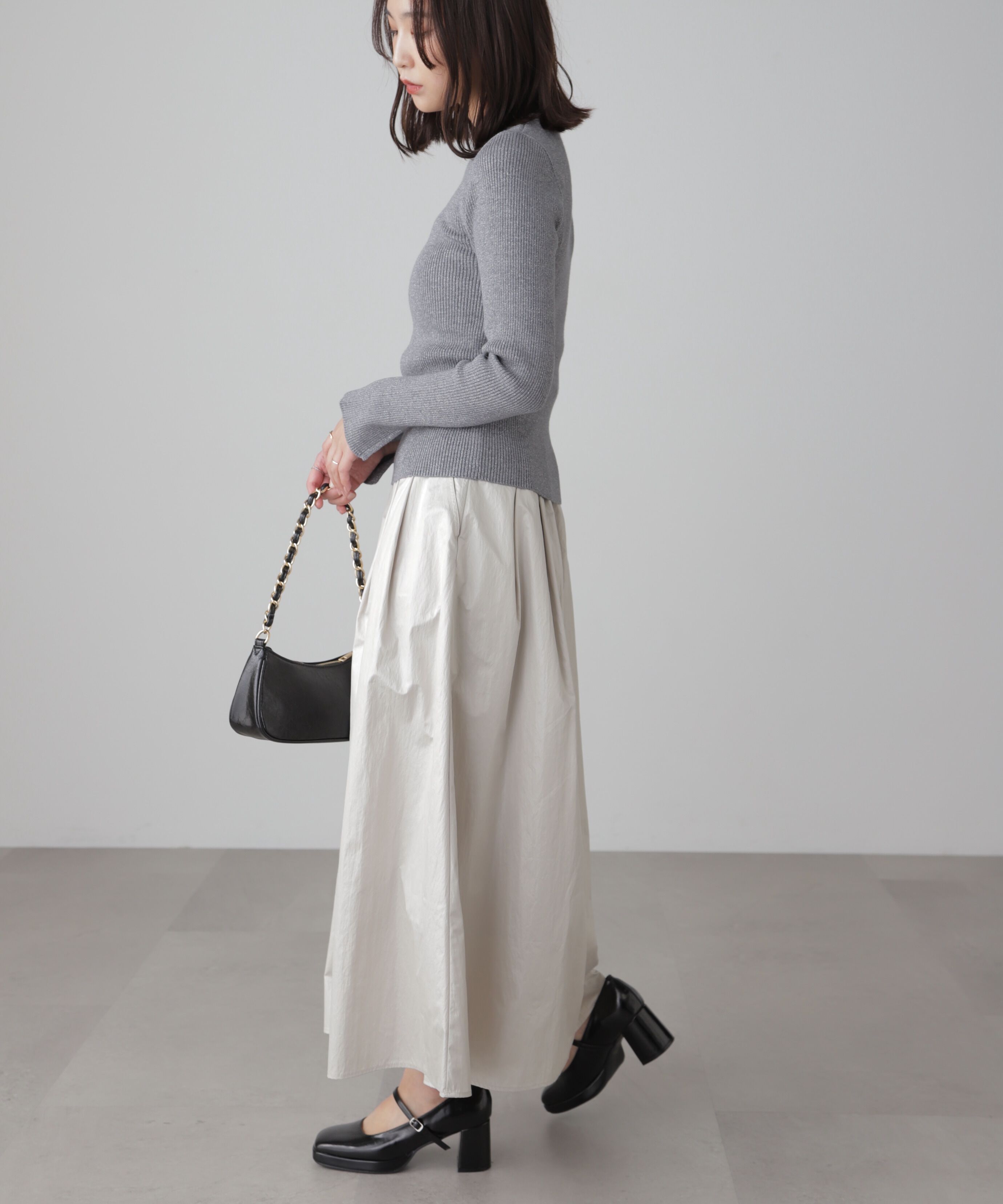  「ハイウエストタックスカート」|スカート|