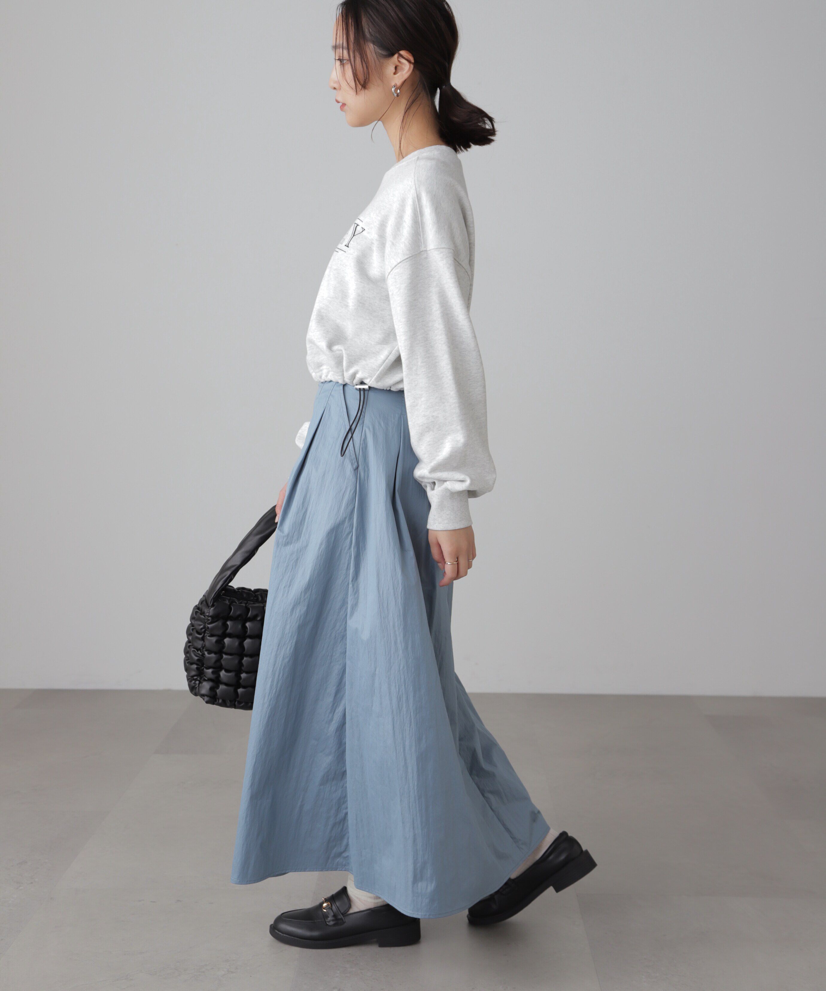  「ハイウエストタックスカート」|スカート|